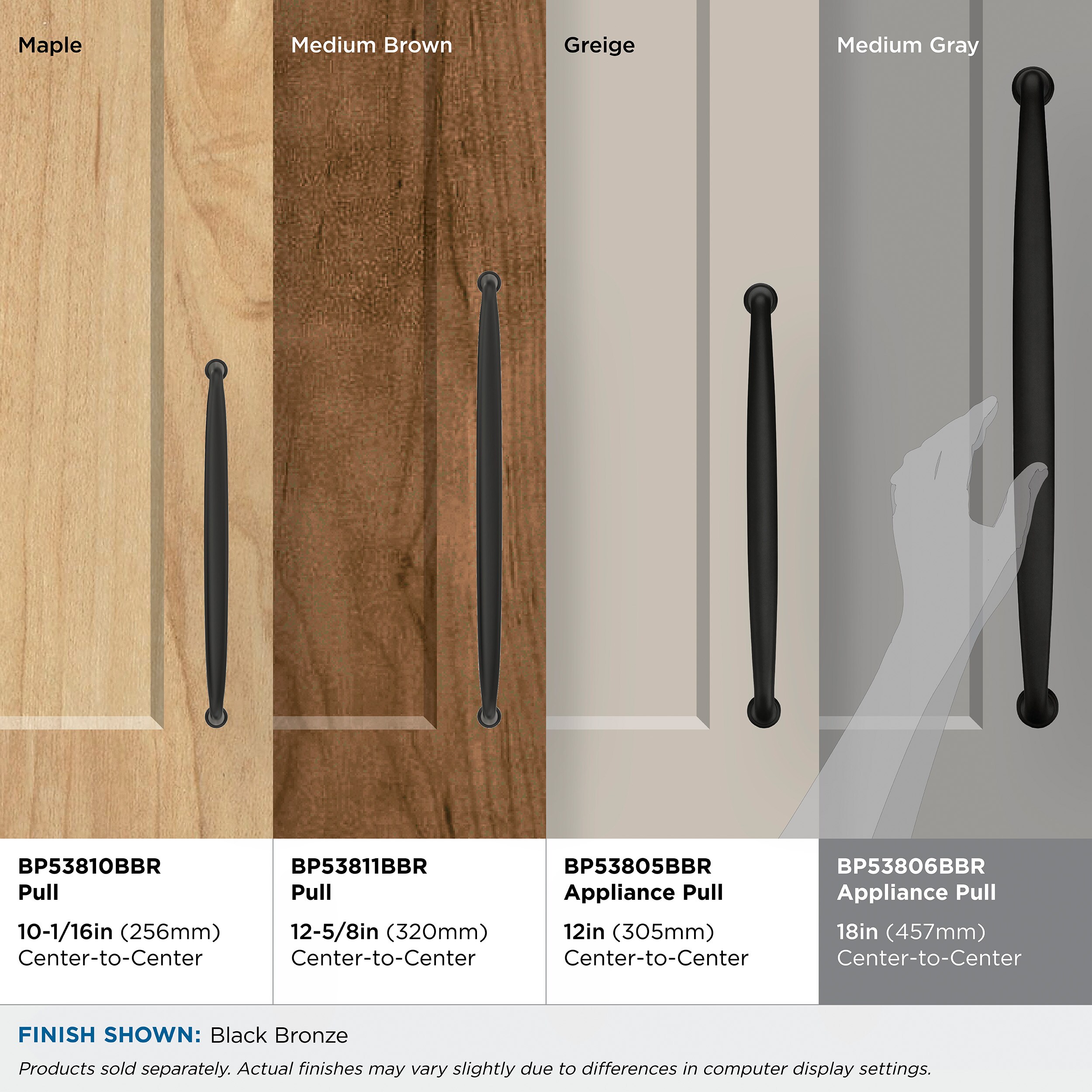 Amerock BP53806BBR Cabinet-Pulls - View #7