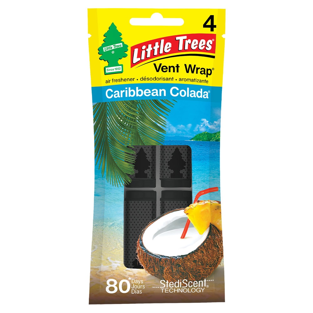 LITTLE TREES Vent Wrap 4-Count Caribbean Colada Dispenser Air Freshener (4-Pack)