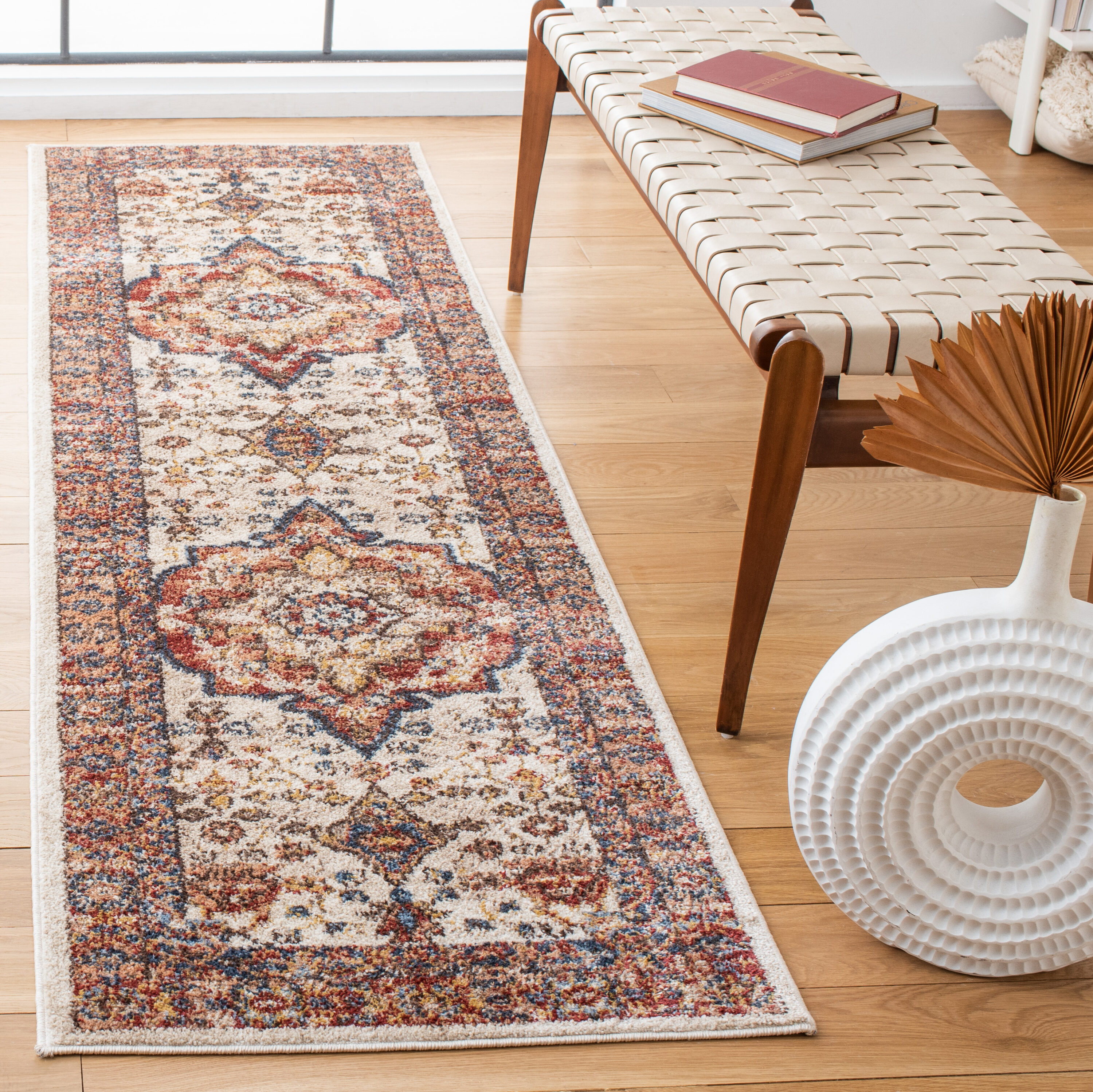 Safavieh Bijar 652A Ivory/Rust 2ft-6in x 14ft Runner Rug