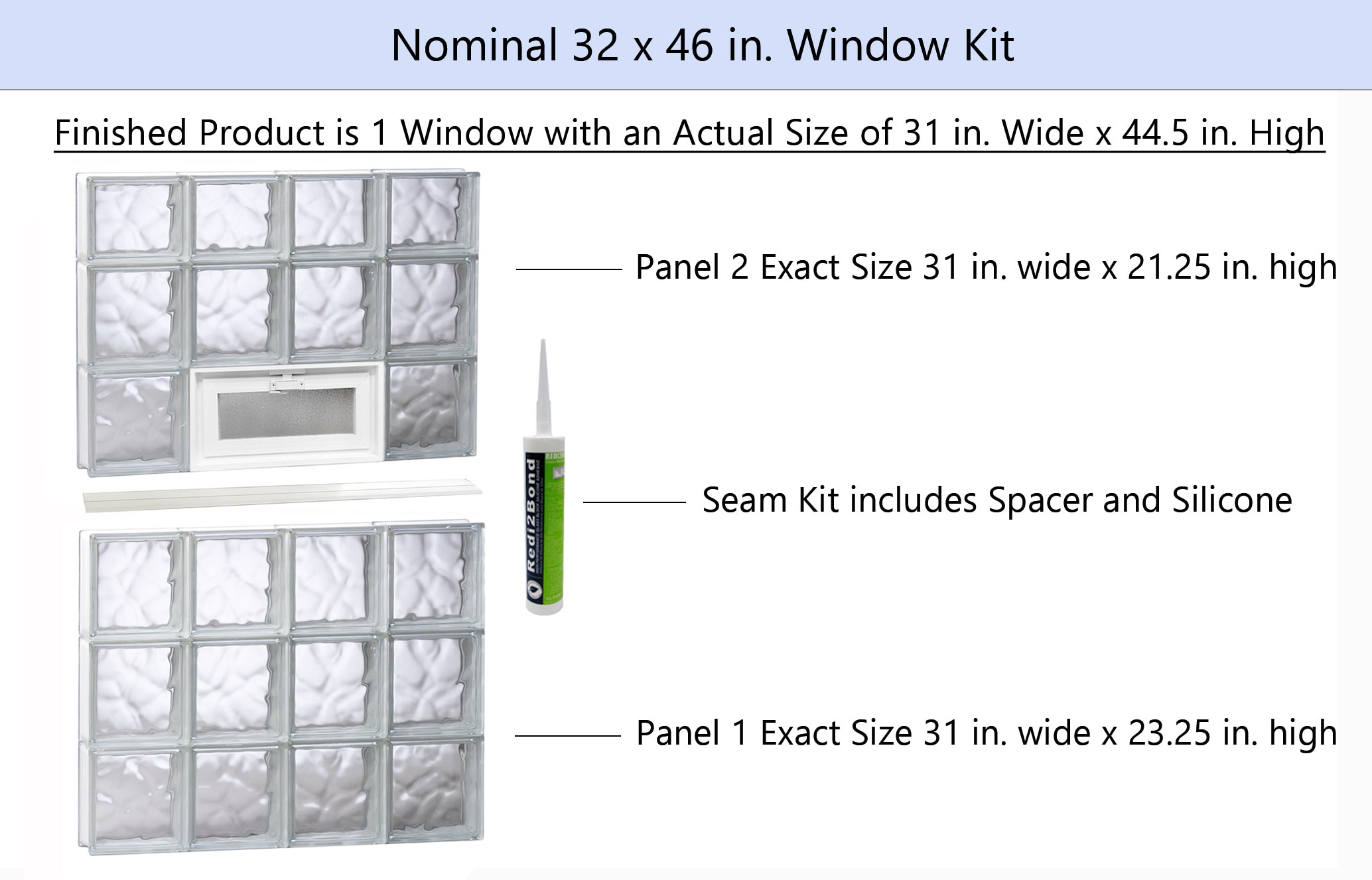 REDI2SET V3246DC Glass-Block-Windows - View #2