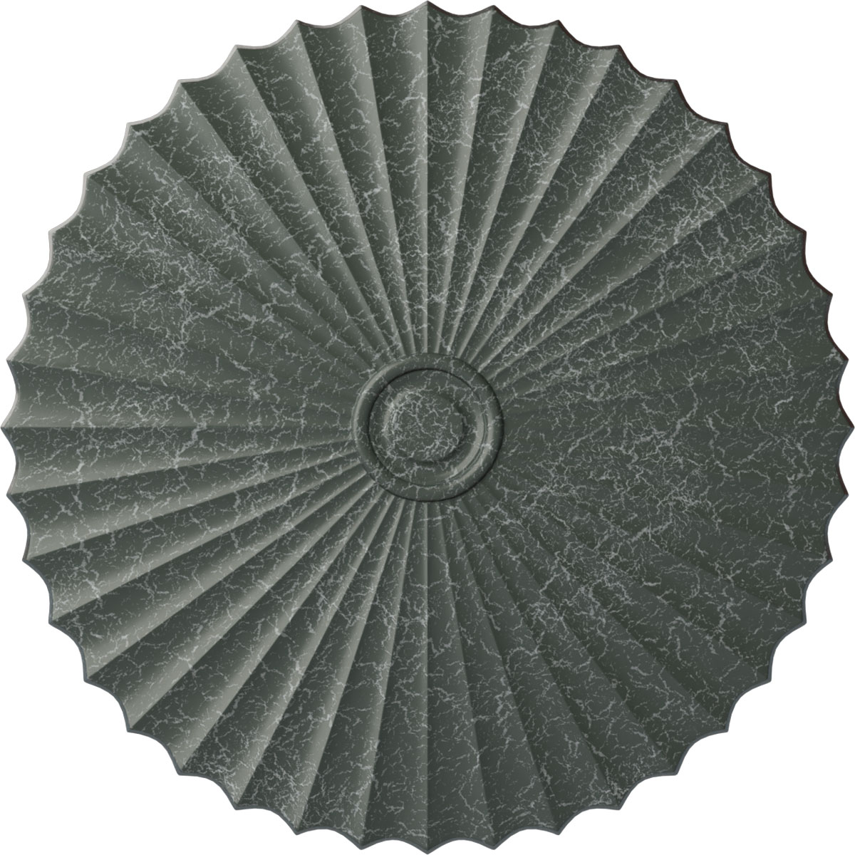 Ekena Millwork CM48SHAGC Shakuras 47.625-in W x 47.625-in L Painted Athenian Green Crackle Polyurethane Whole Ceiling Medallion