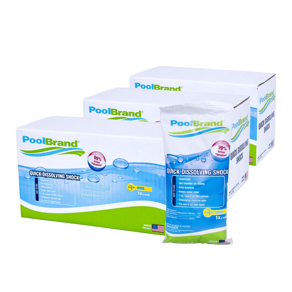 PoolBrand 1-1301-5-03 15-Pack 16-oz Pool Shock