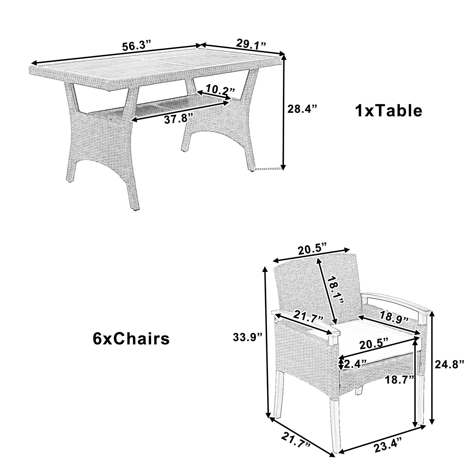 Bybafun YA0200080 Patio-Dining-Sets - View #11