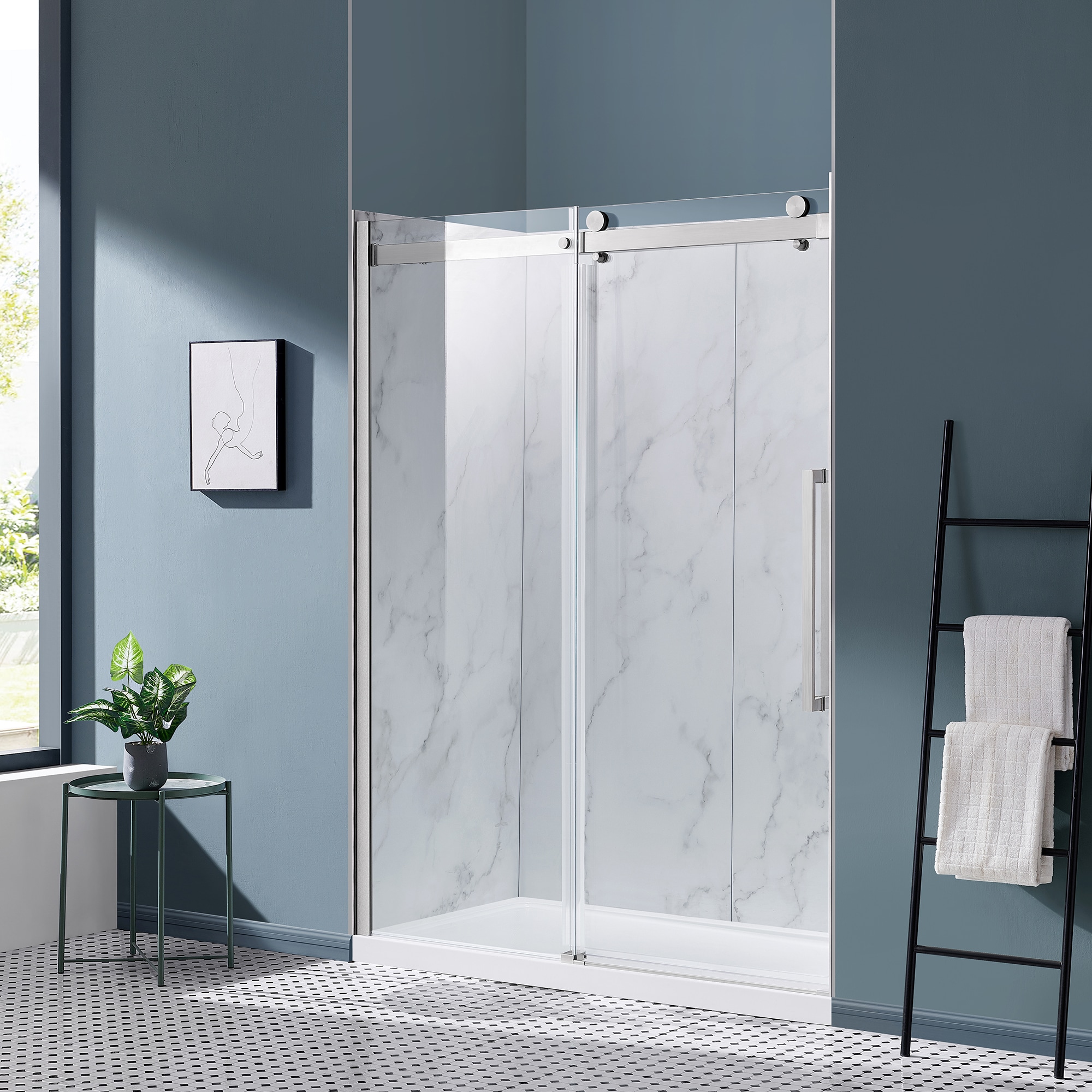 OVE Decors 15SKA-BELB60-SAT Alcove-Shower-Kit - View #3