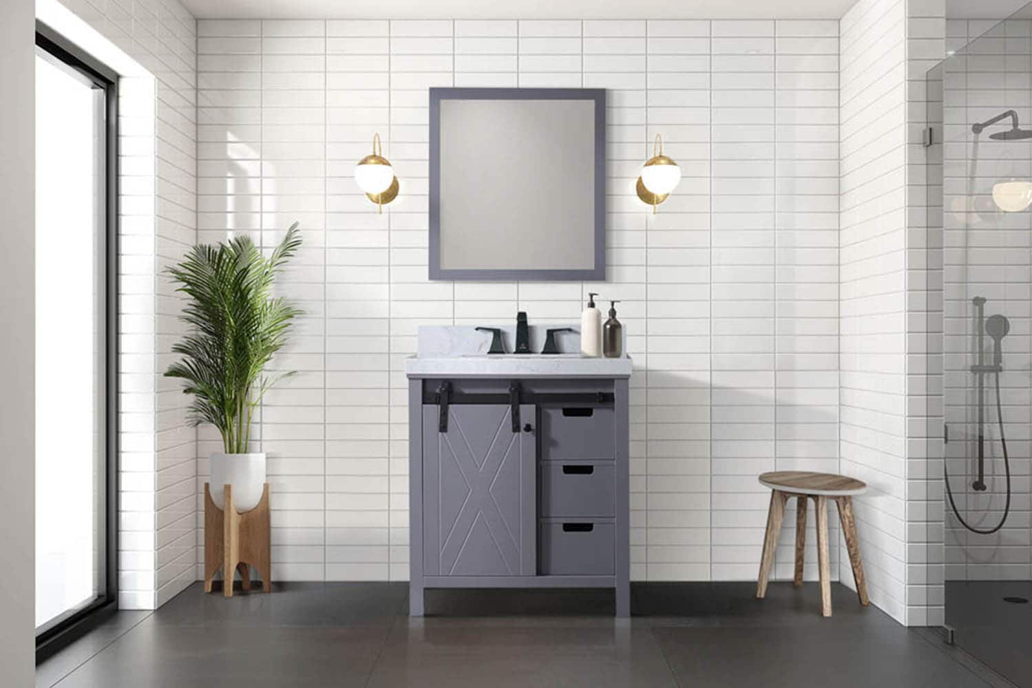 Lexora LM342230SBBSM28 Bath-Vanity-Combo - View #2