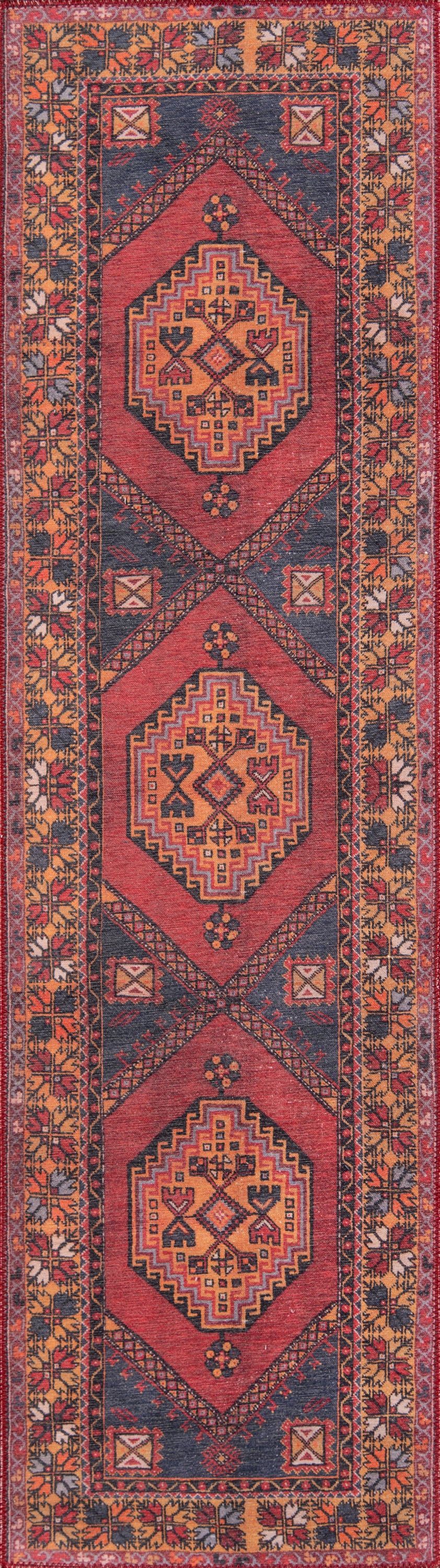 Momeni AFSHAAFS16RED2376 Afshar 2 x 8 (ft) Loomed Polyester Red Rectangular Indoor Vacuum regularly Runner rug