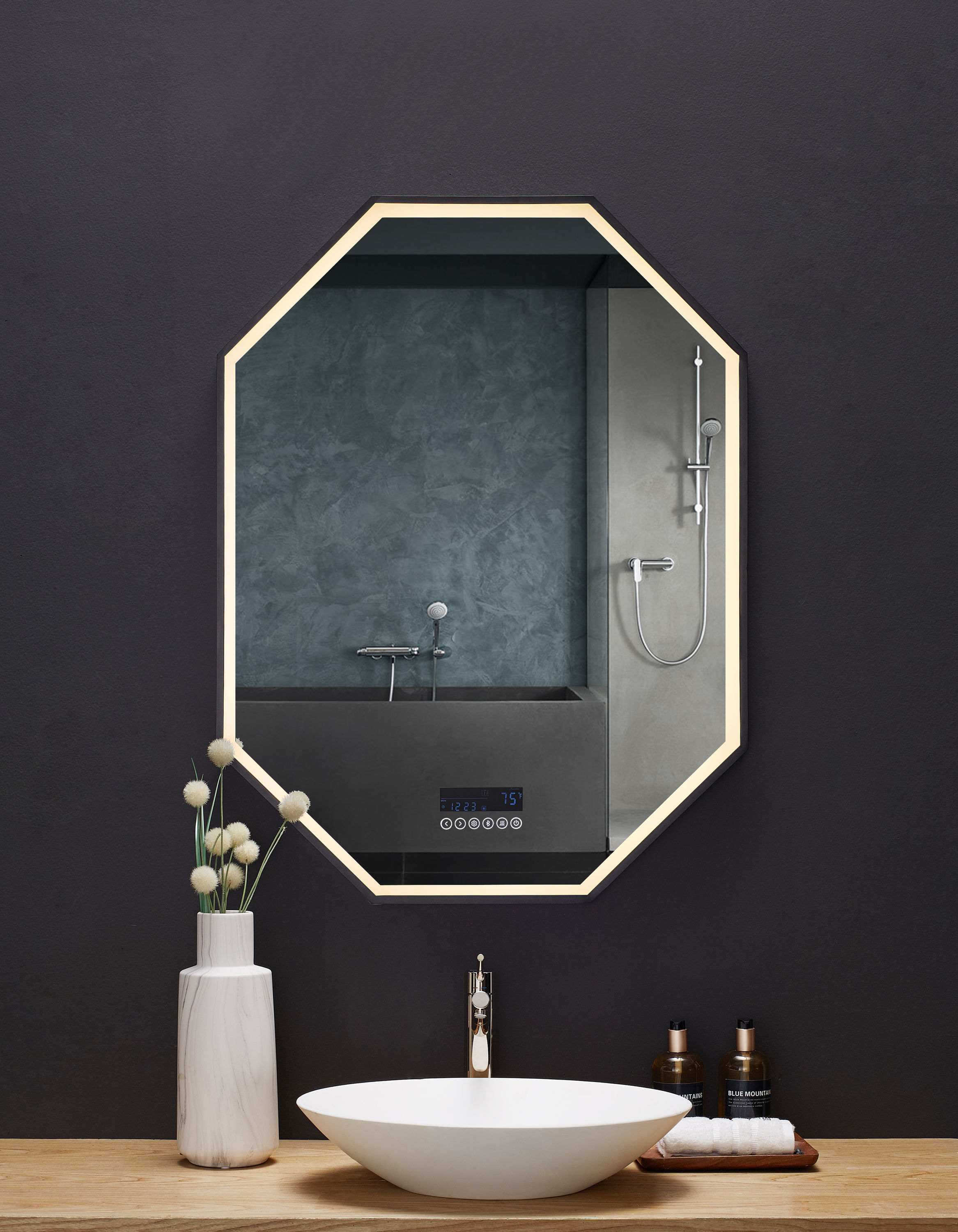Ancerre Designs LEDM-OTTO-30-B Framed-Bath-Mirrors - View #3