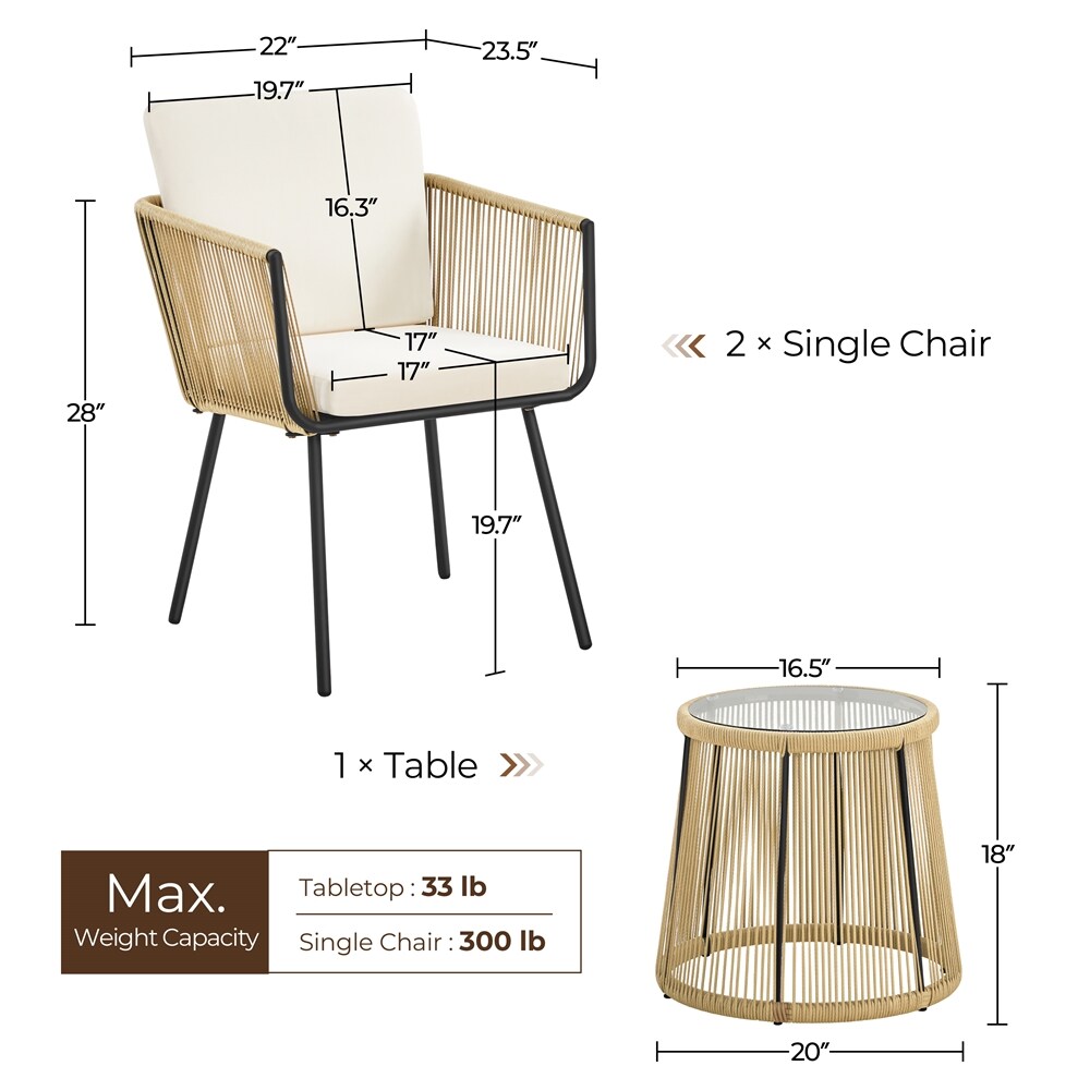 Yaheetech LSXHQ00001 Patio-Conversation-Sets - View #3