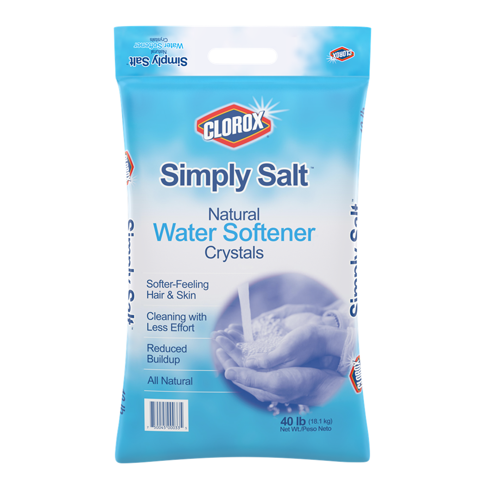 Clorox Simply Salt 40 lbs. Water Softener Salt Solar Crystals in