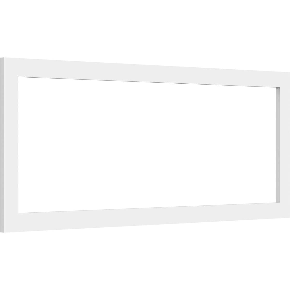 Ekena Millwork WALP36X14X037PRE 36-in x 14-in Smooth Paintable/Stainable White PVC Fretwork Wall Panel (