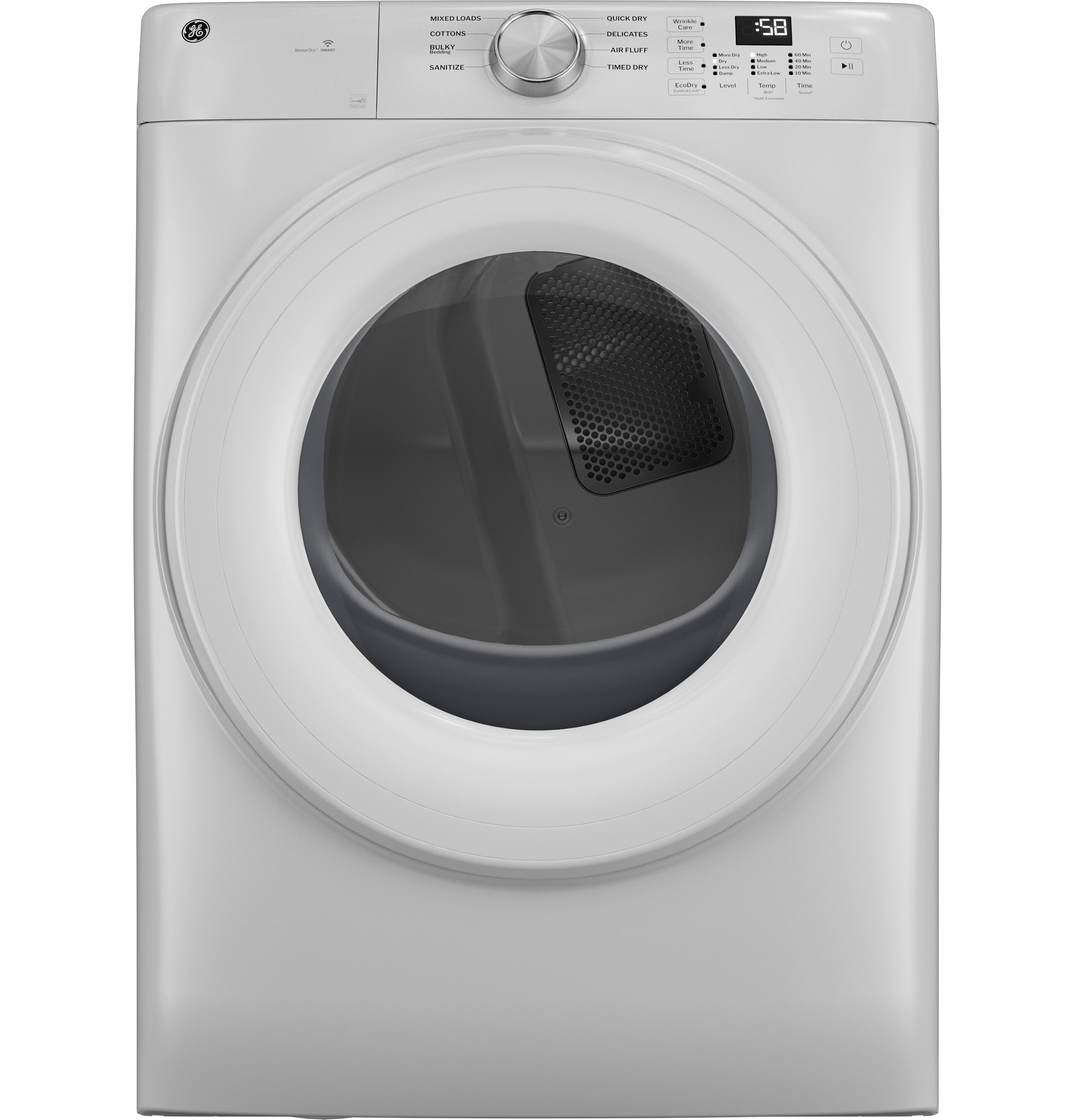 GE 7.8-cu ft Stackable Vented Smart Compatible Gas Dryer ( White ) Energy Star Certified #GFD35GSSYWW