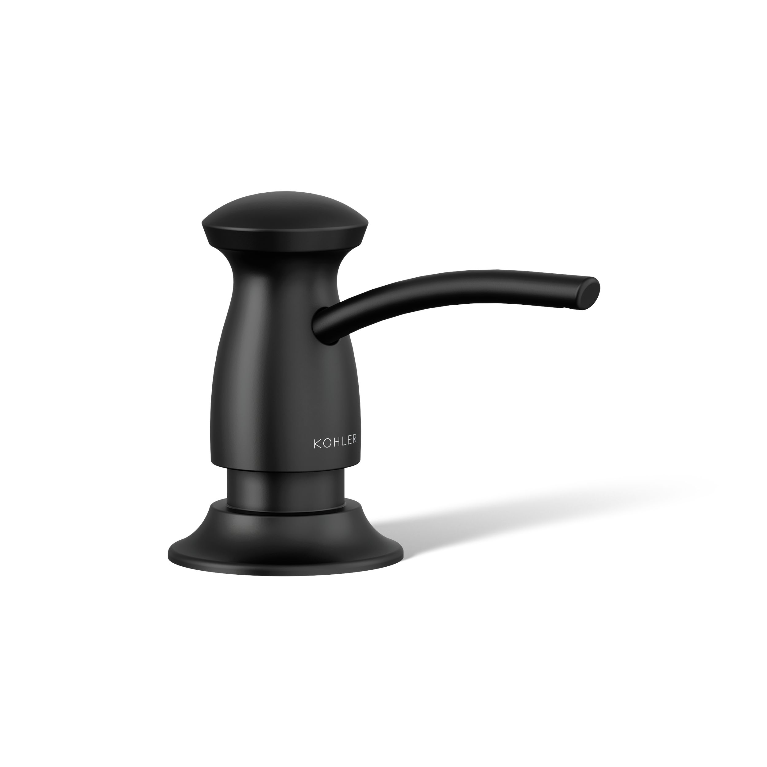 KOHLER Matte Black 16-oz Capacity Deck-mount Soap and Lotion Dispenser