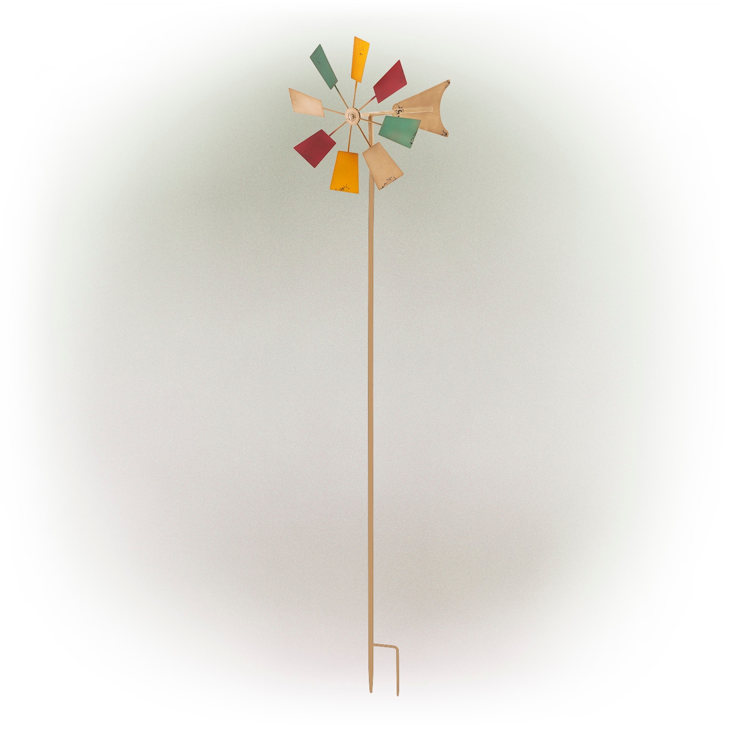 Alpine Corporation KIY102MC Multicolor Iron Wind Spinner