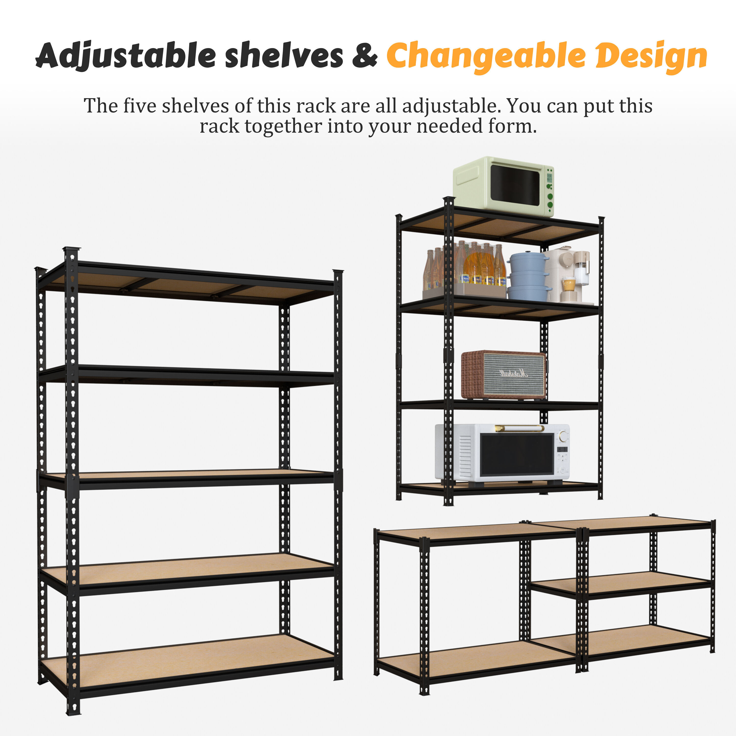 VEIKOUS HP0303-72-1 Free-Standing-Shelving - View #3