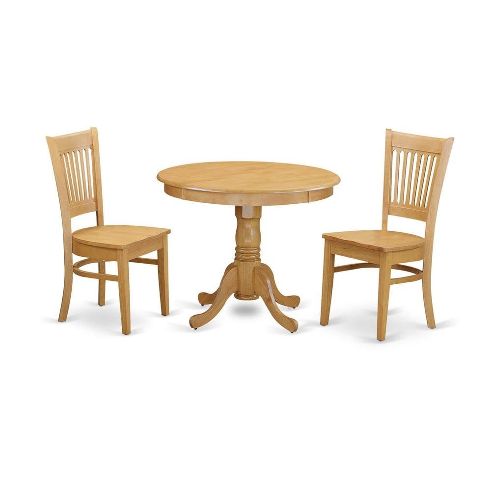 FurniFact ANVA3-OAK-WWHT1 Dining-Sets - View #2
