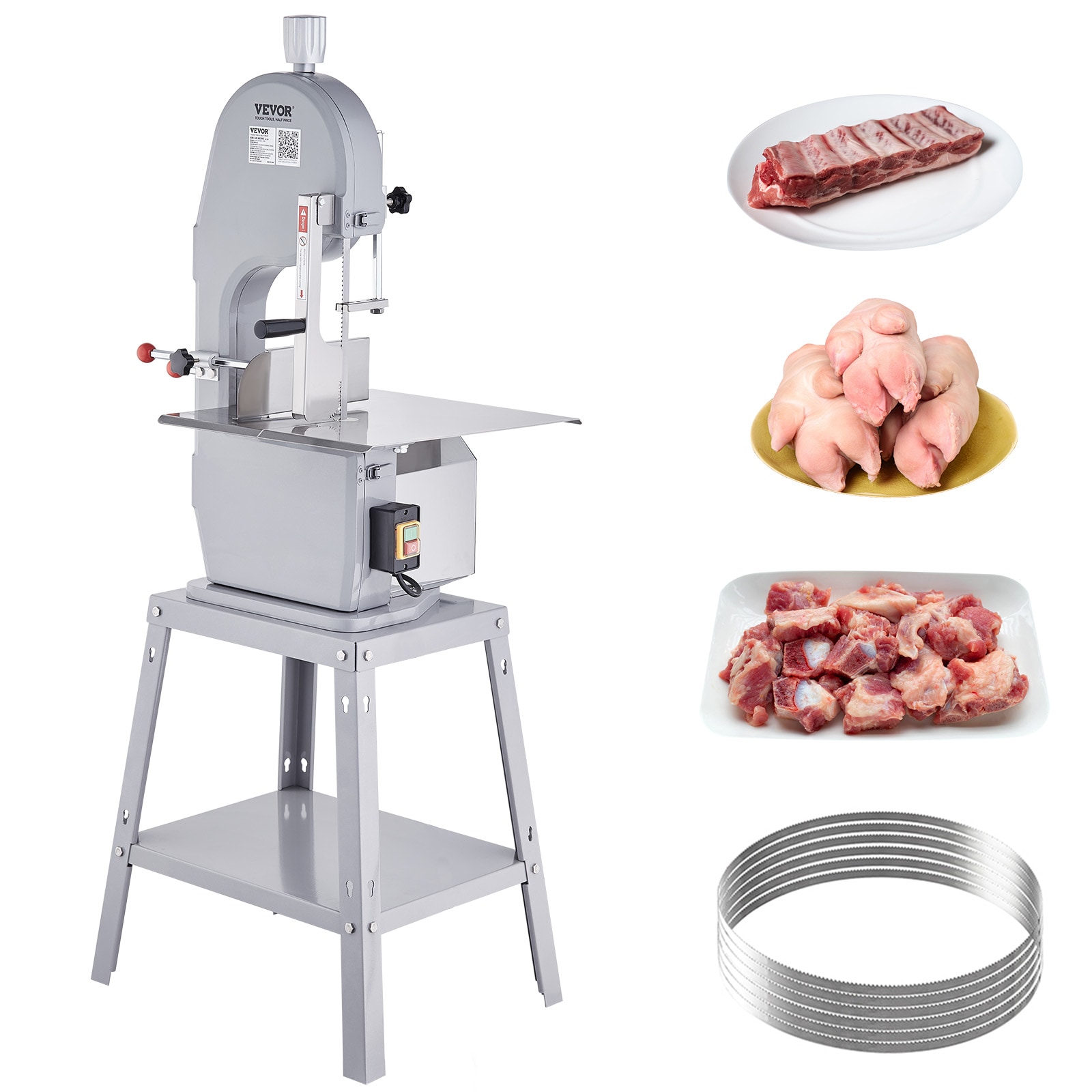 VEVOR Cutting Thickness 0.16-7.9-in Commercial/Residential Food Slicer with Thickness Control (1500W 120V Electric Meat) JGJTSHR-250000001V1 Sansujyuku sansujyuku.com