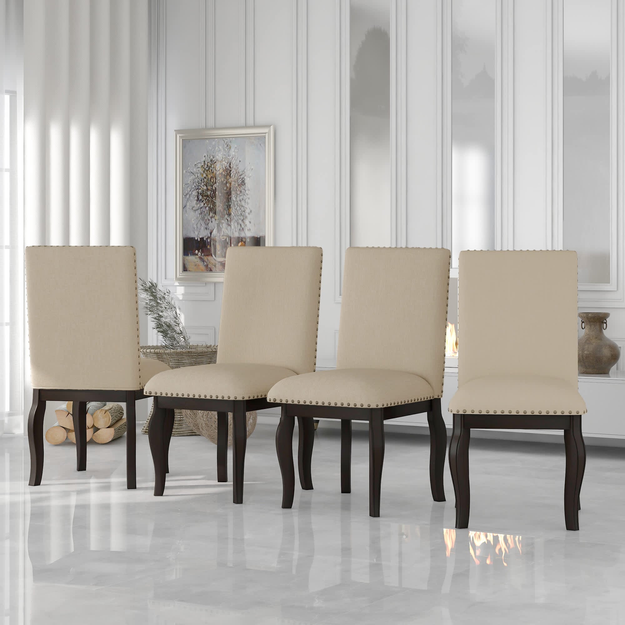 Vynxaria LEXY0059-DJCY-4BAR Dining-Chairs - View #2