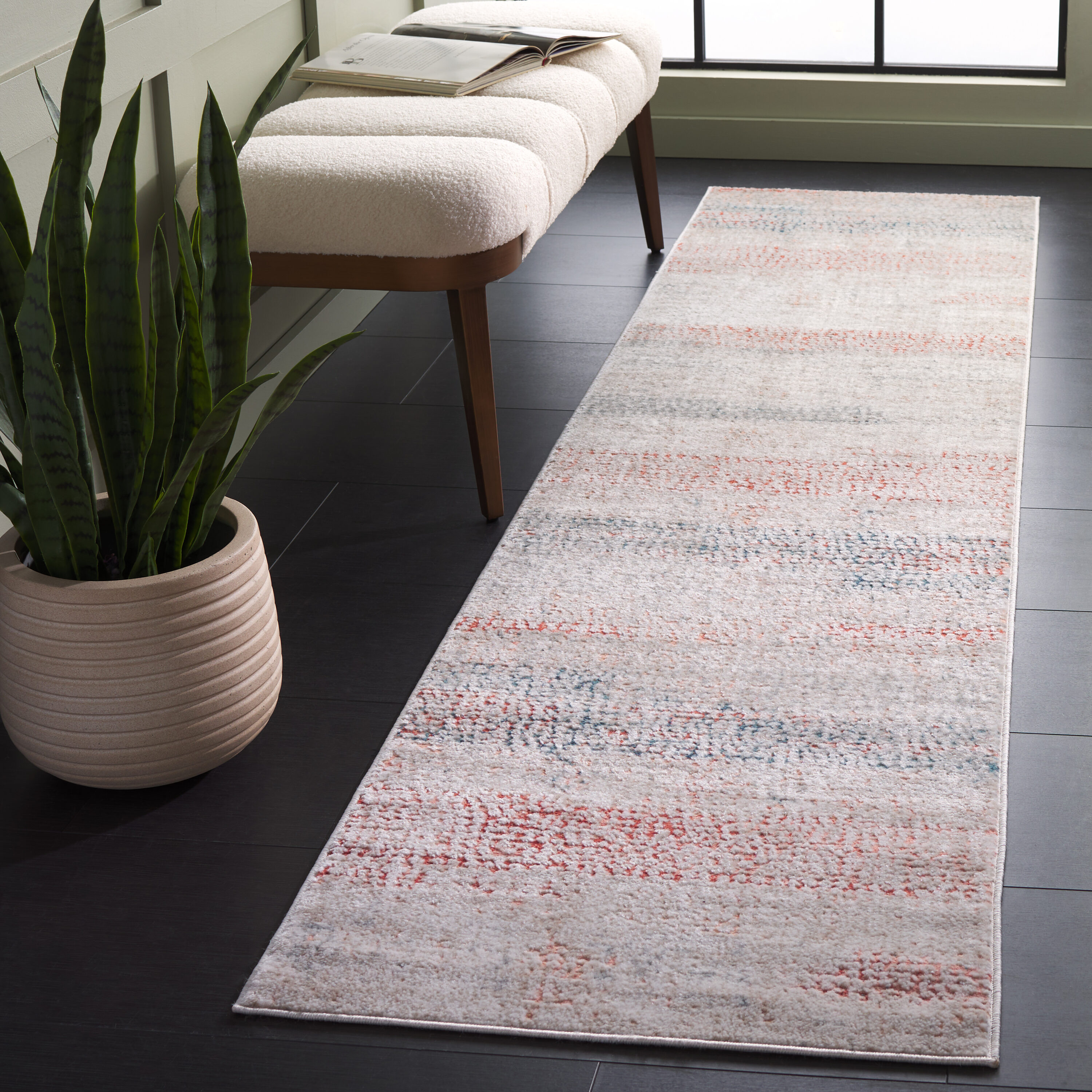 Madison 812M Ivory Blue Rust 2 x 9 Runner rug