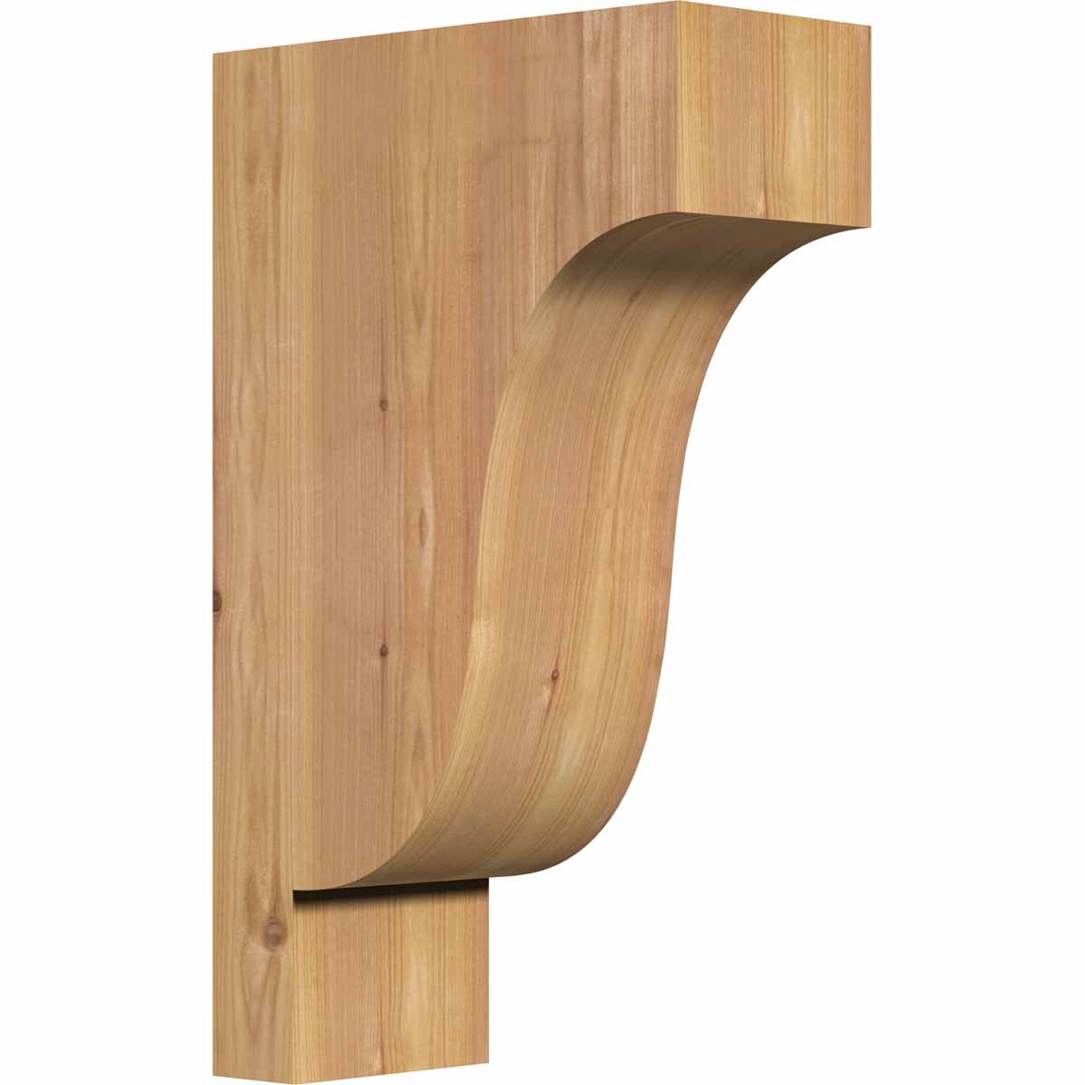 Ekena Millwork COR06X12X20NEW00SWR 5.5-in x 12-in x 20-in Newport Unfinished Western red cedar Wood Paintable/Stainable Corbel