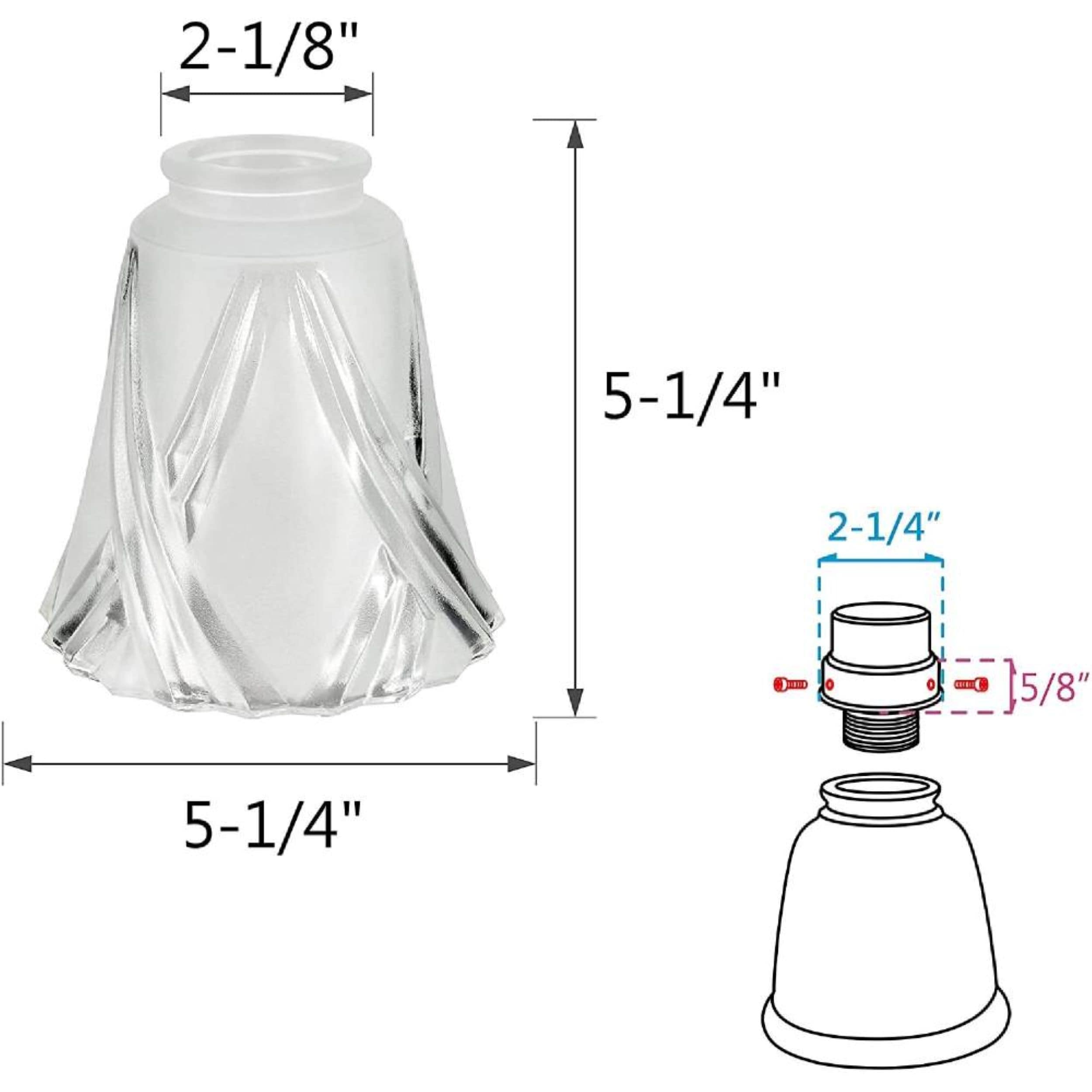 Aspen Creative Corporation 23124-4 Light-Shades - View #3
