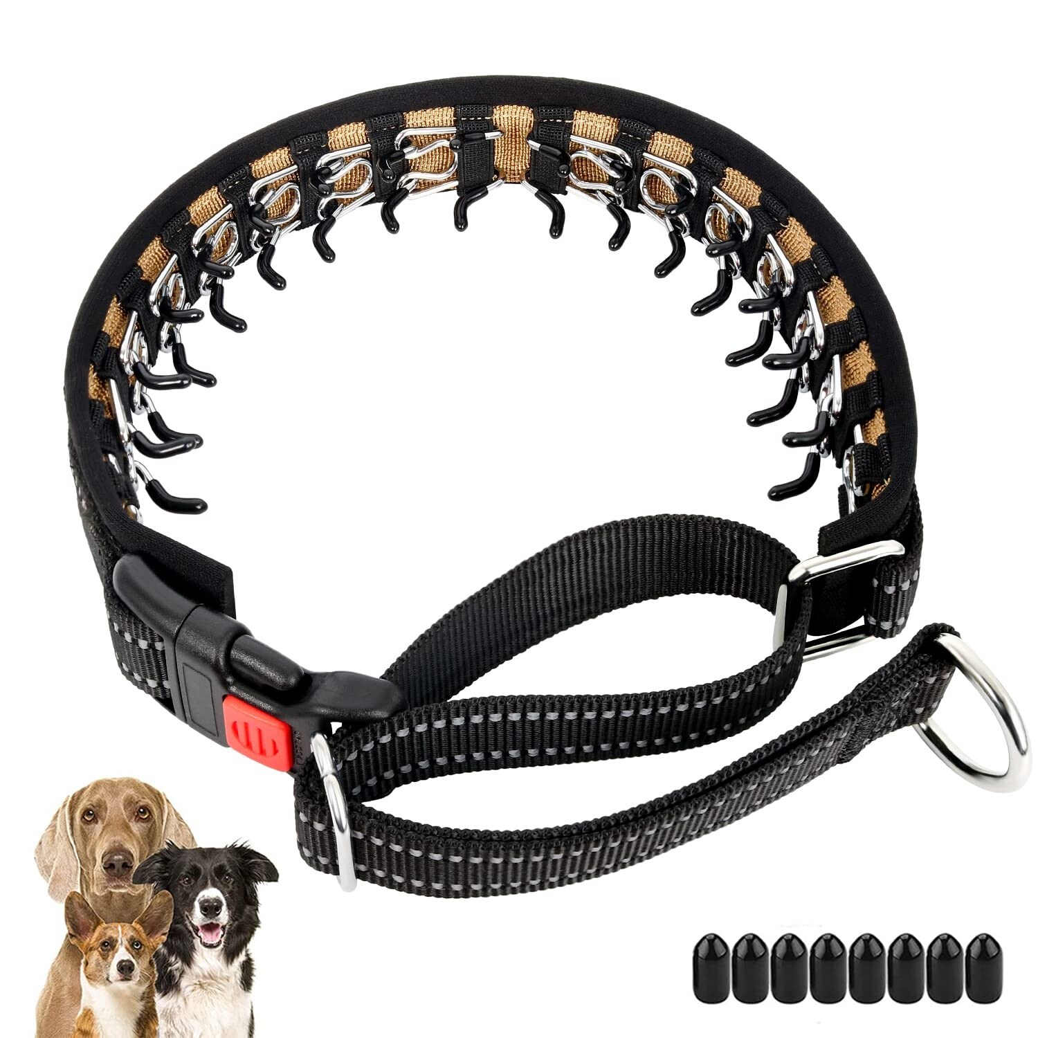 Lukvuzo -  Martingale Dog Collar No Pull Training Collar with Reflective Strip Quick Release Buck...