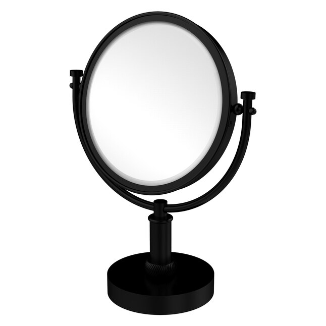 Allied Brass 8-in x 15-in Matte White Double-Sided Magnifying Countertop Vanity Mirror Allied Brass 8-in x 15-in Matte White Double-Sided Magnifying Countertop Vanity Mirror