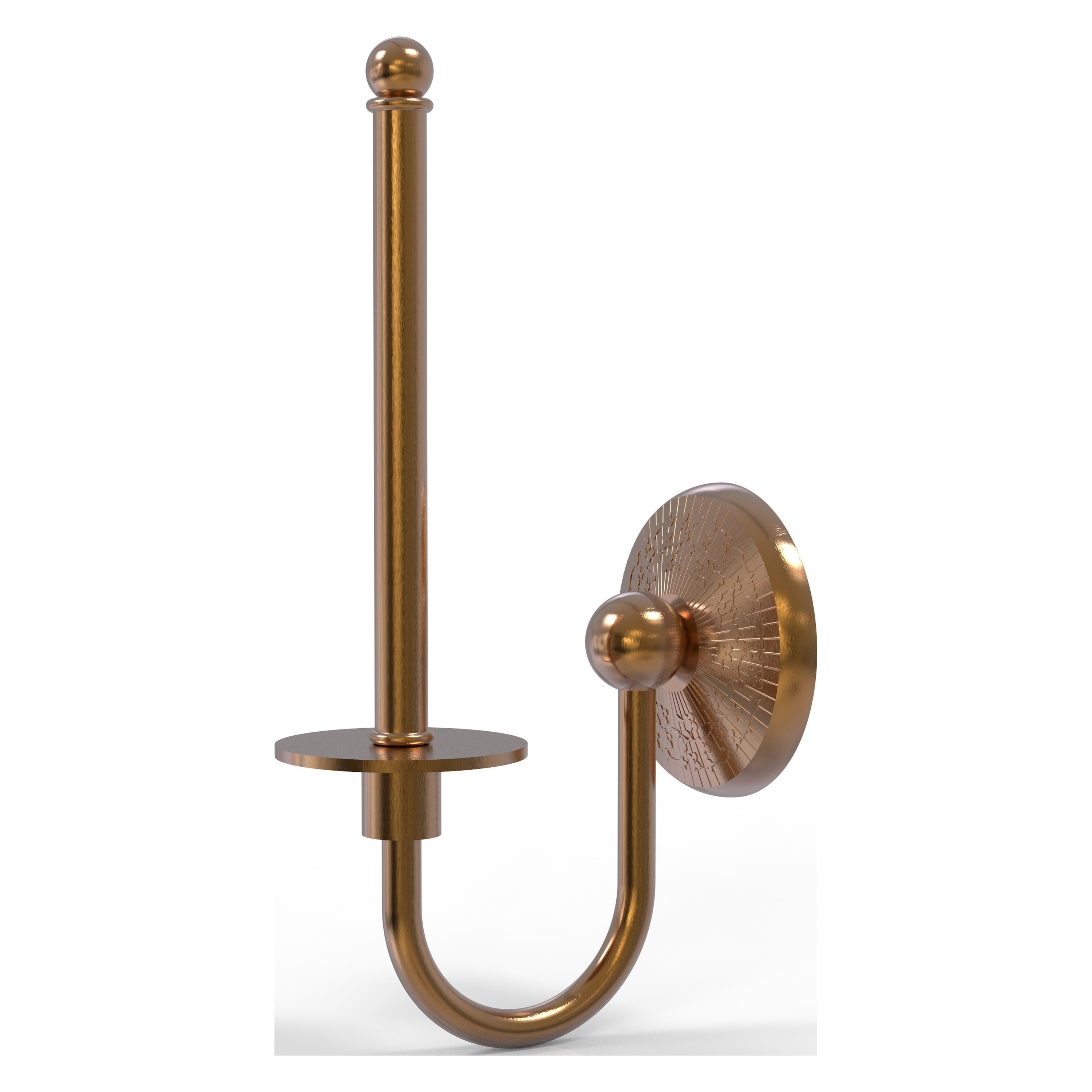 Allied Brass MC-24U-BBR Monte Carlo Brushed Bronze Wall mount Single post Toilet Paper Holder 1 -Rolls with Storage