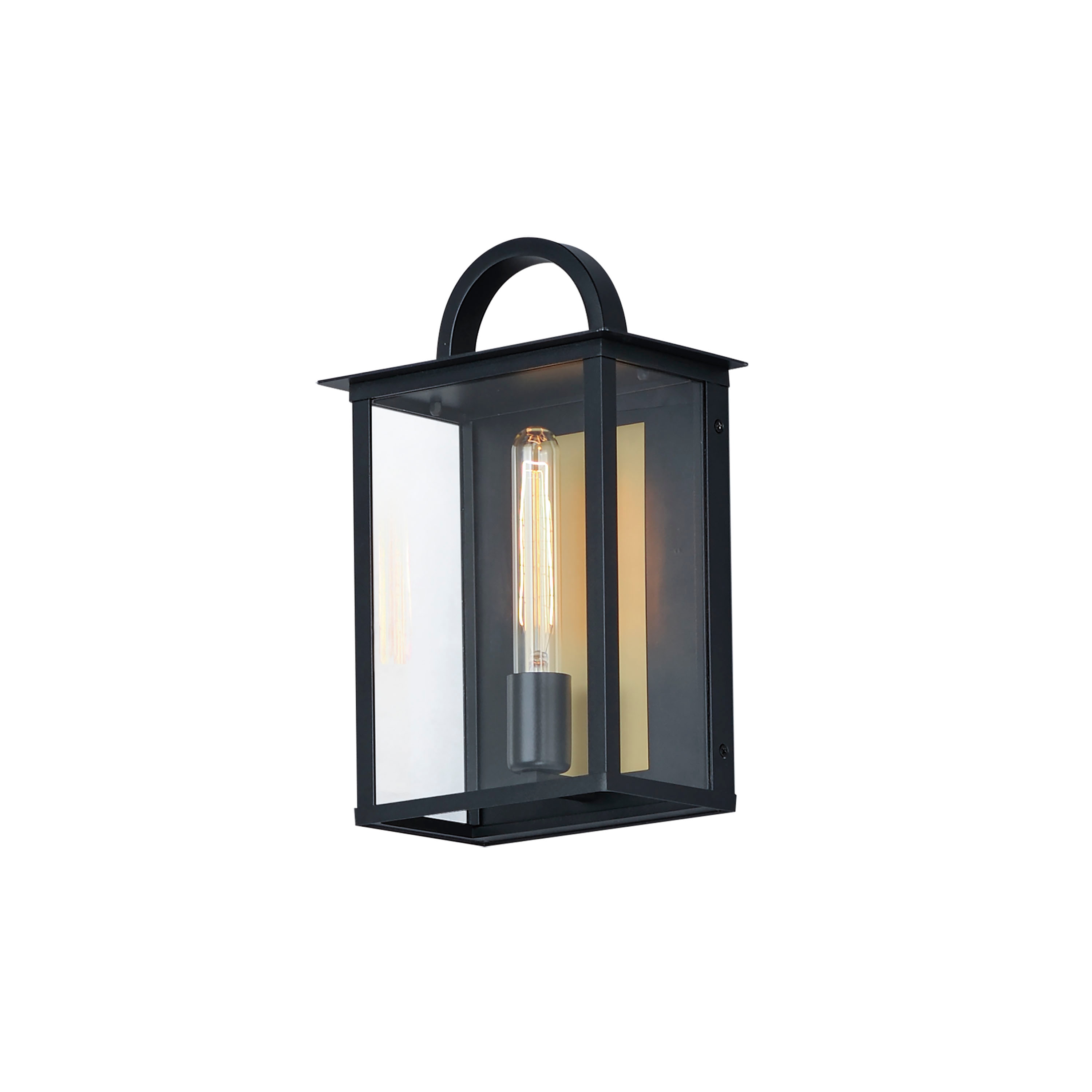 Maxim Lighting 30752CLBK Manchester 1 -Light 14-in H Matte Black Hardwired Outdoor Wall Light
