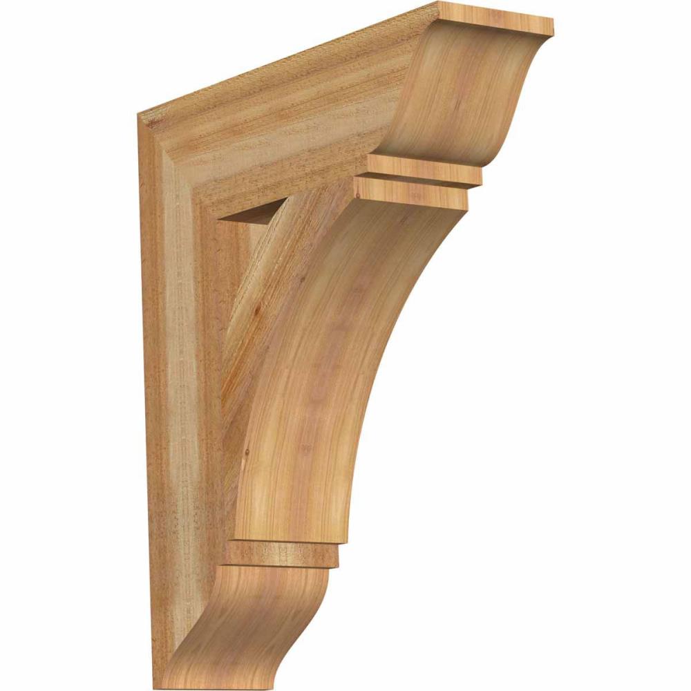 Ekena Millwork BKT06X22X26THR01RWR Thorton traditional rough sawn 6-in x 22-in x 26-in Western red cedar Brown Wood Standard bracket