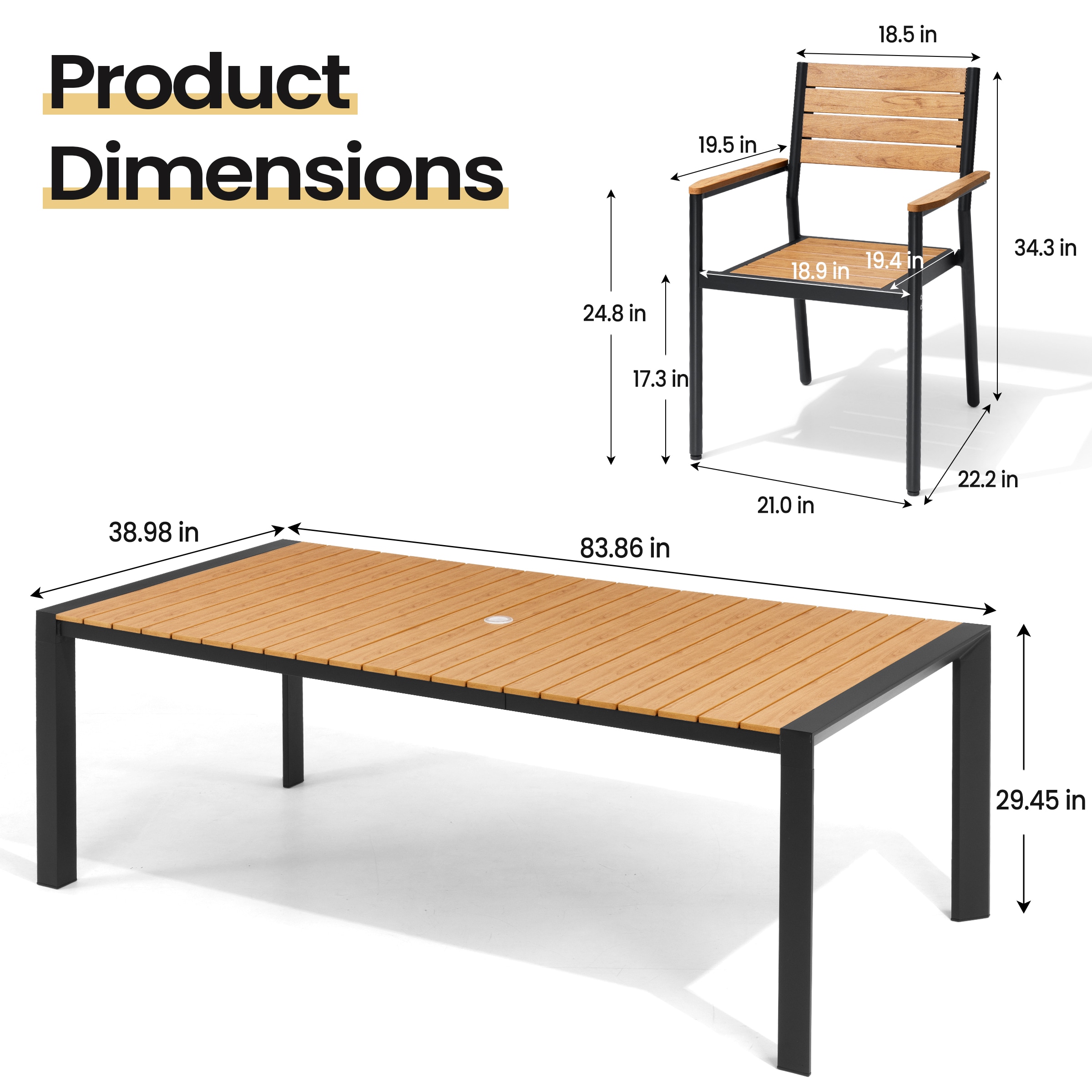 Pellebant ST25-TD6238BRN210-8 Patio-Dining-Sets - View #3