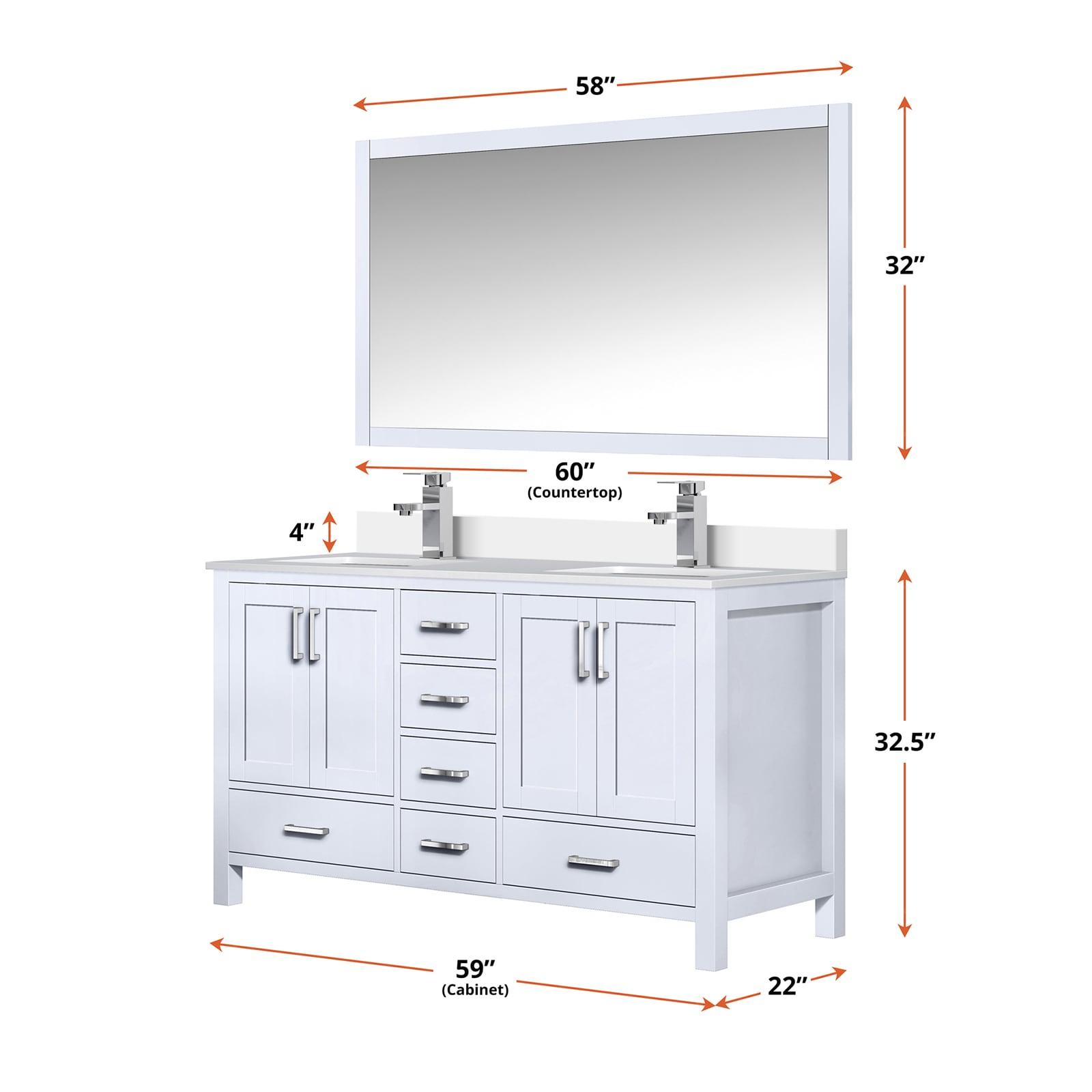 Lexora LVJ60DA311 Bath-Vanity-Combo - View #5