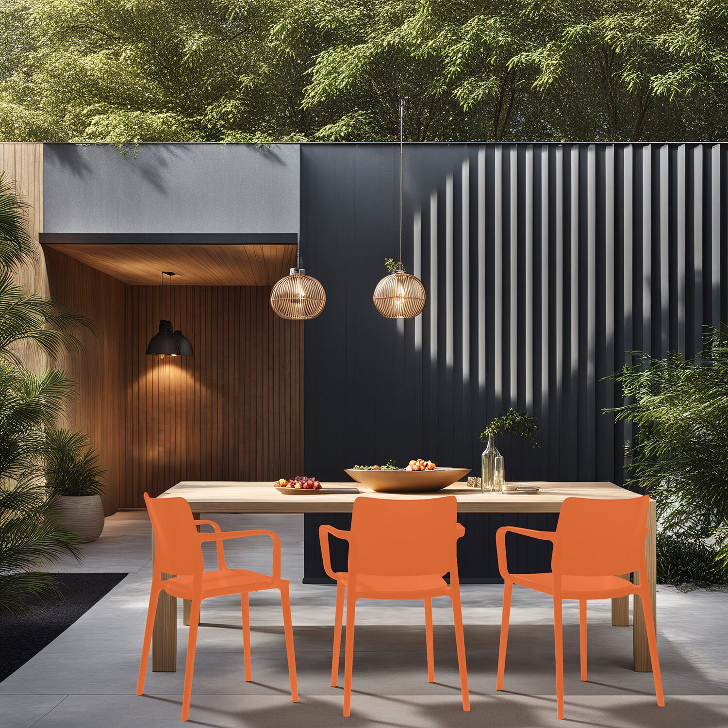 World Rug Gallery JK8050ORANGE2 Patio-Chairs - View #2