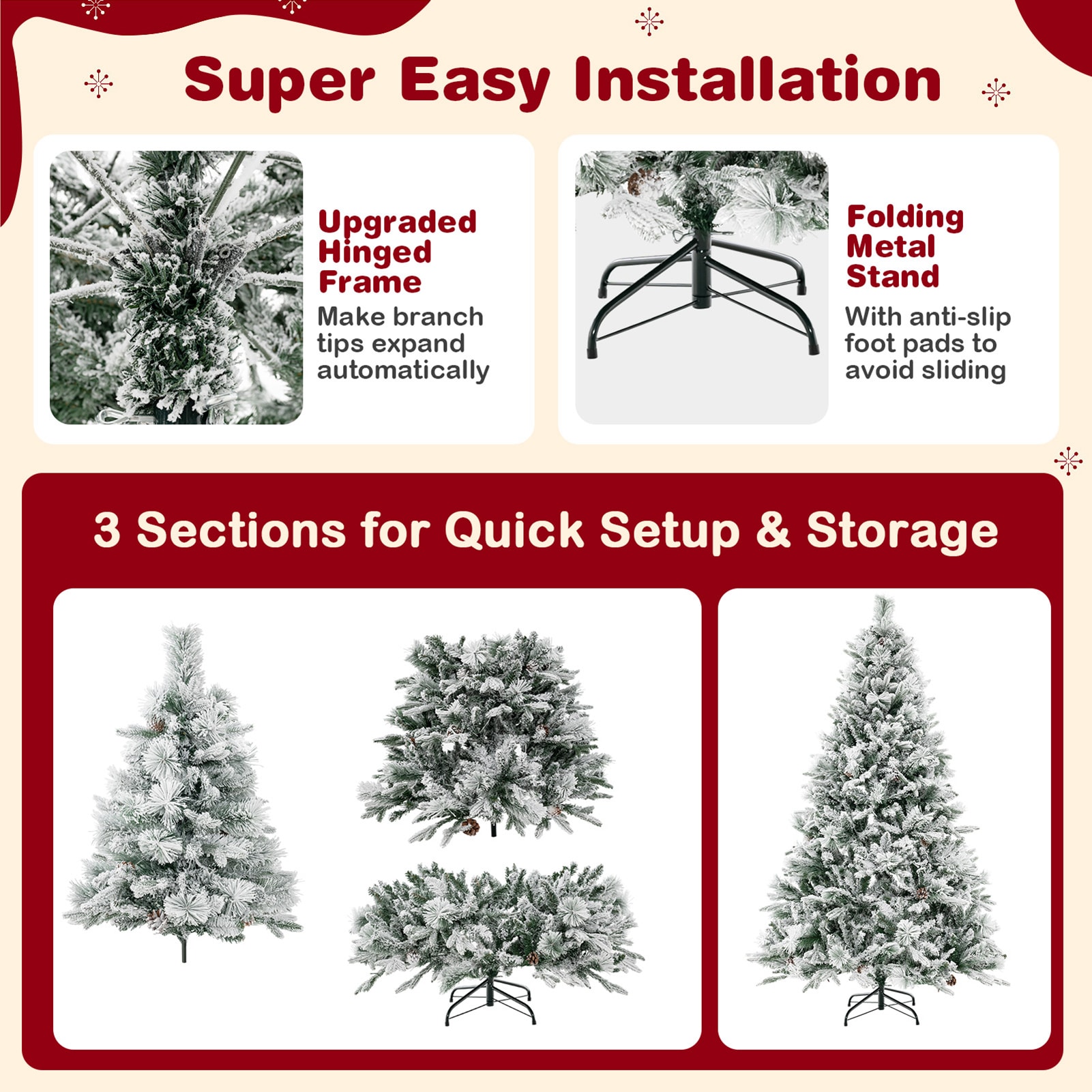 WELLFOR CM-HWY-20532 Artificial-Christmas-Trees - View #8