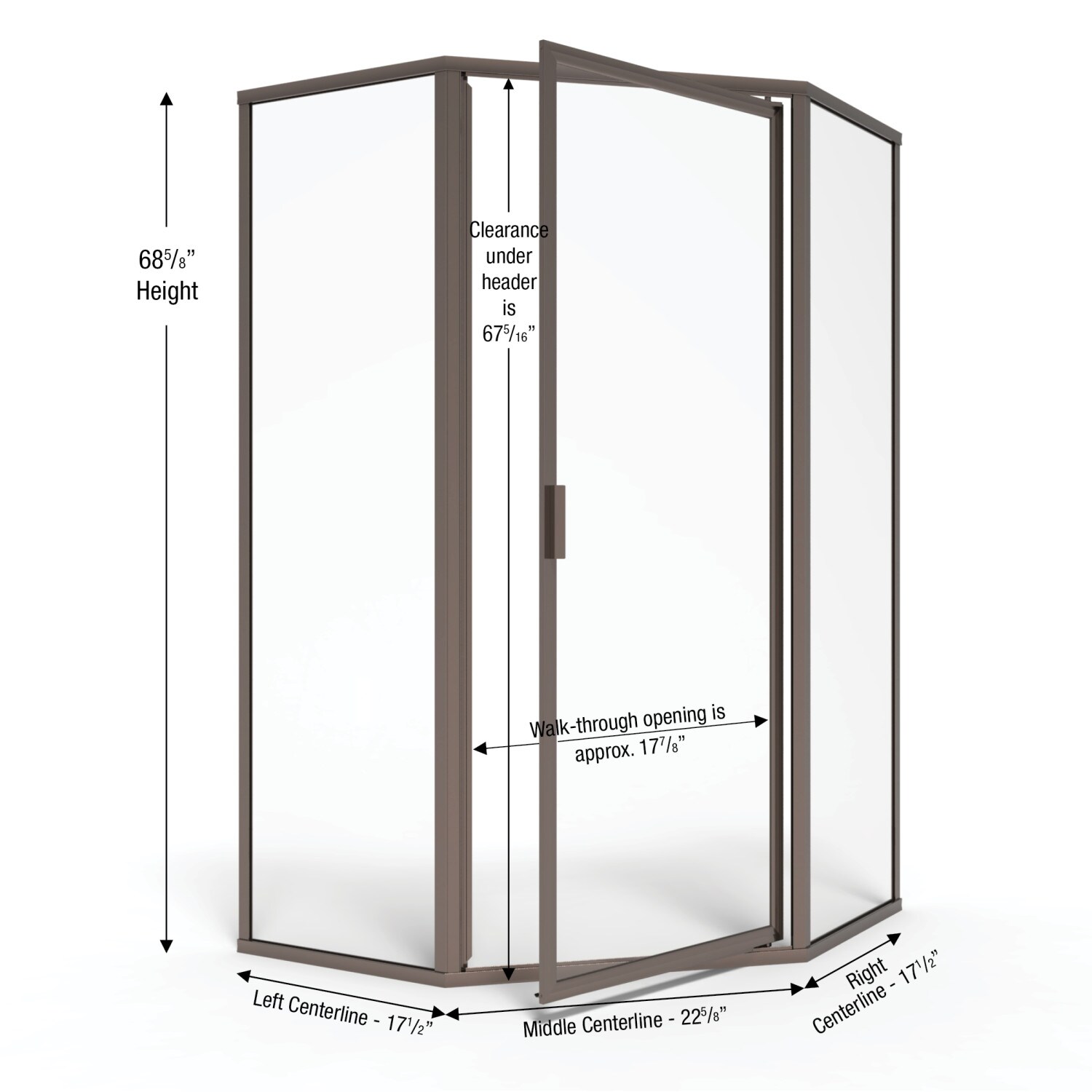 Basco DLXH60B1768OBOR Shower-Doors - View #2