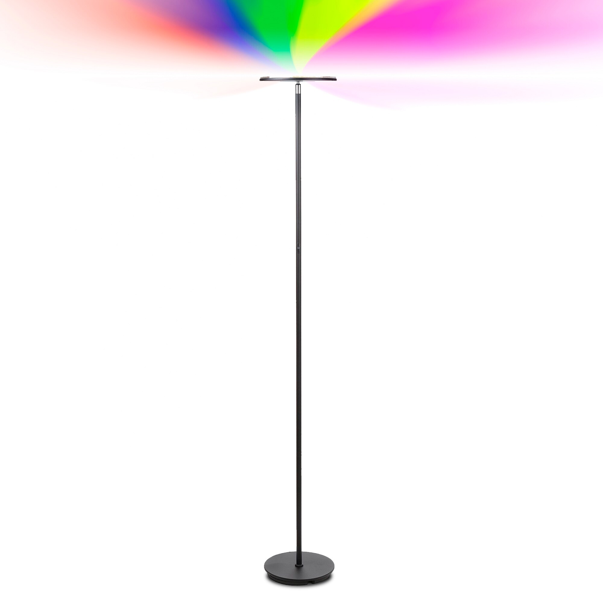 White Adjustable 69" LED Torchiere Floor Lamp with 3-Way Switch