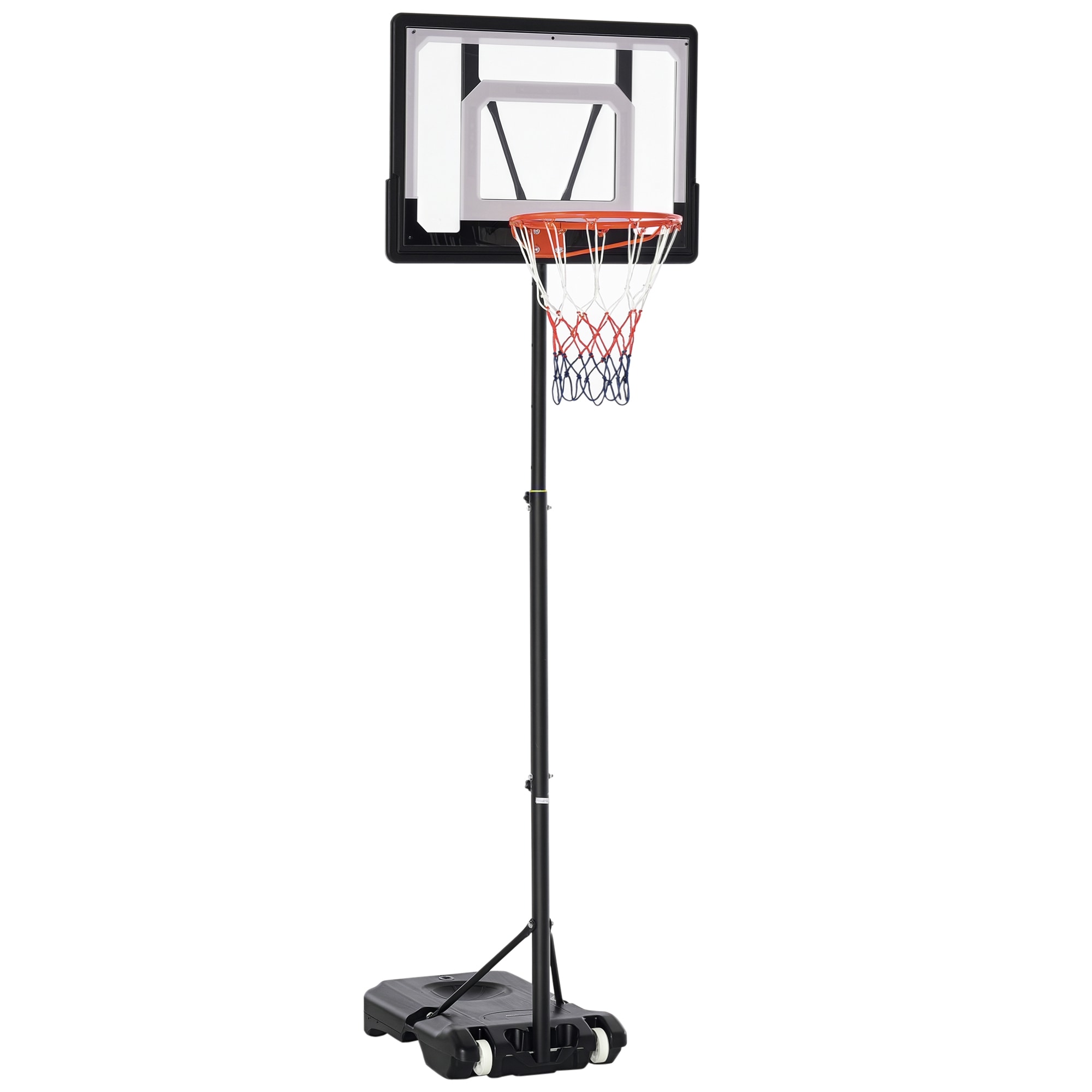 Soozier  Portable Basketball Hoop System Stand with 33in Backboard Height Adjustable 5FT-7FT for Indoor Outdoor Use