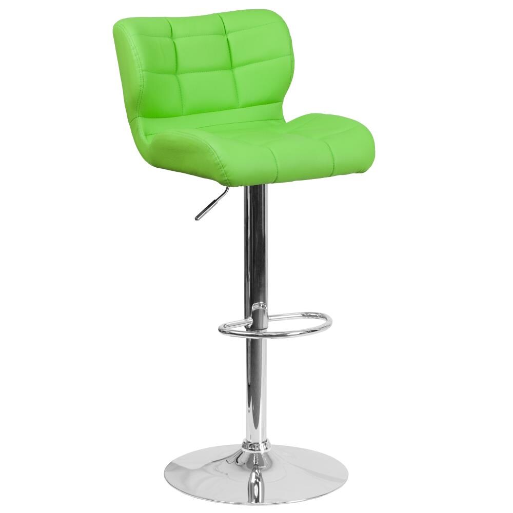 green adjustable bar stool