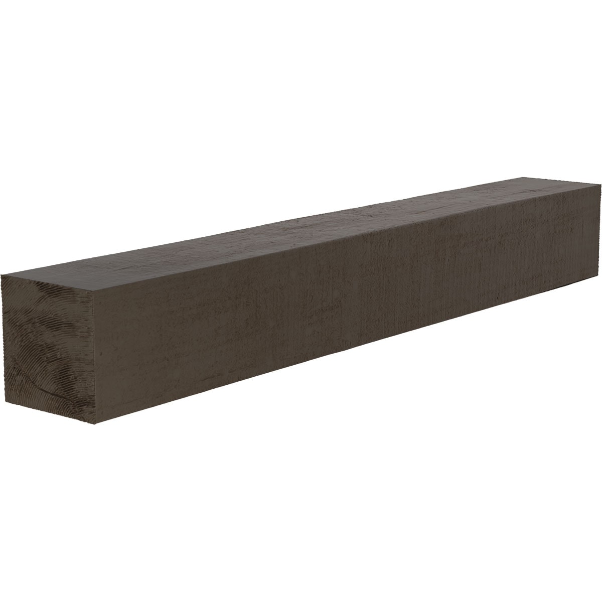 Ekena Millwork MANURC04X04X60HD 60-in W x 4-in H x 4-in D Natural Honey Dew Hollow Urethane Rustic Fireplace Mantel