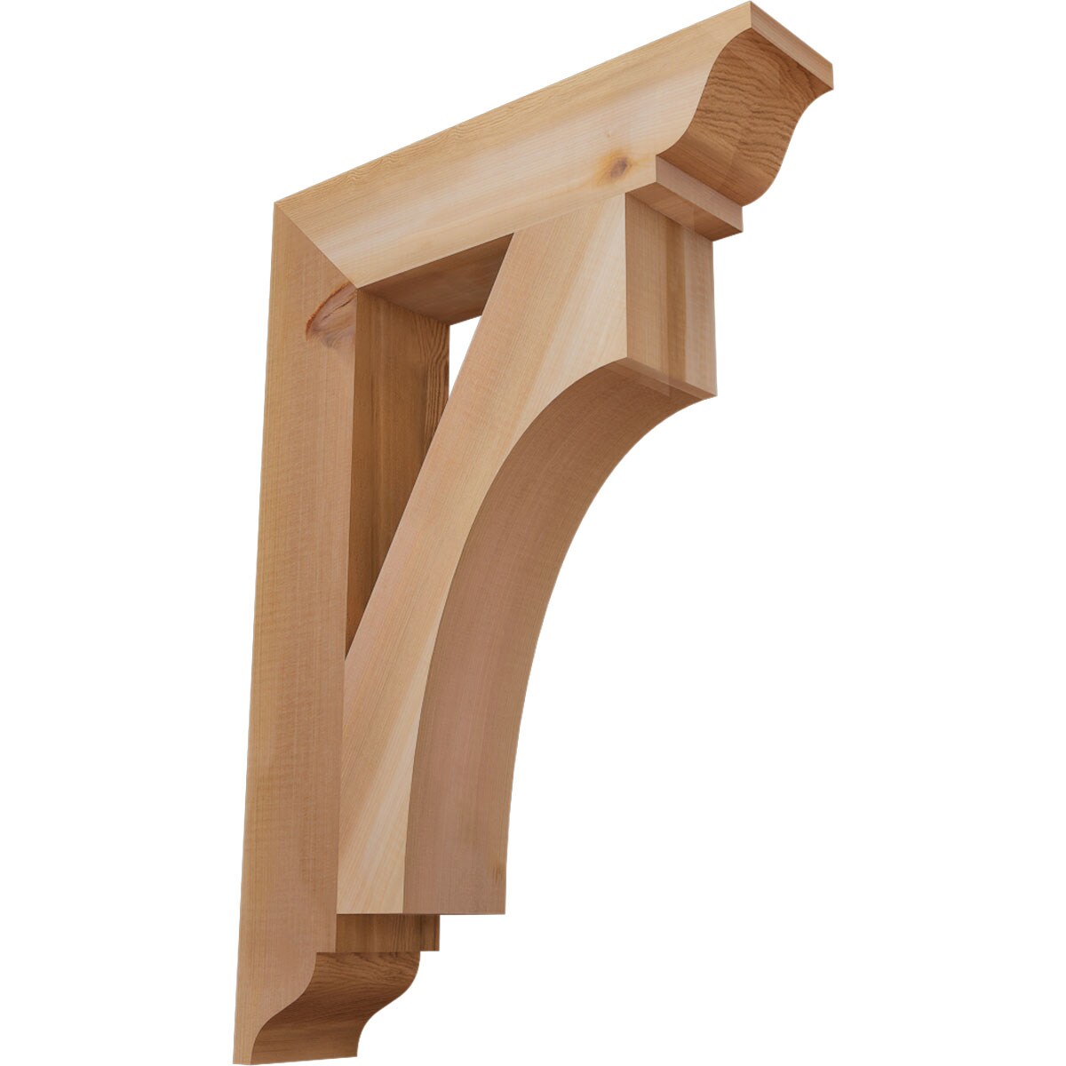 Ekena Millwork BKT04X18X26WTL01SWR Westlake traditional smooth 3-1/2-in x 18-in x 26-in Western red cedar Brown Wood Standard bracket