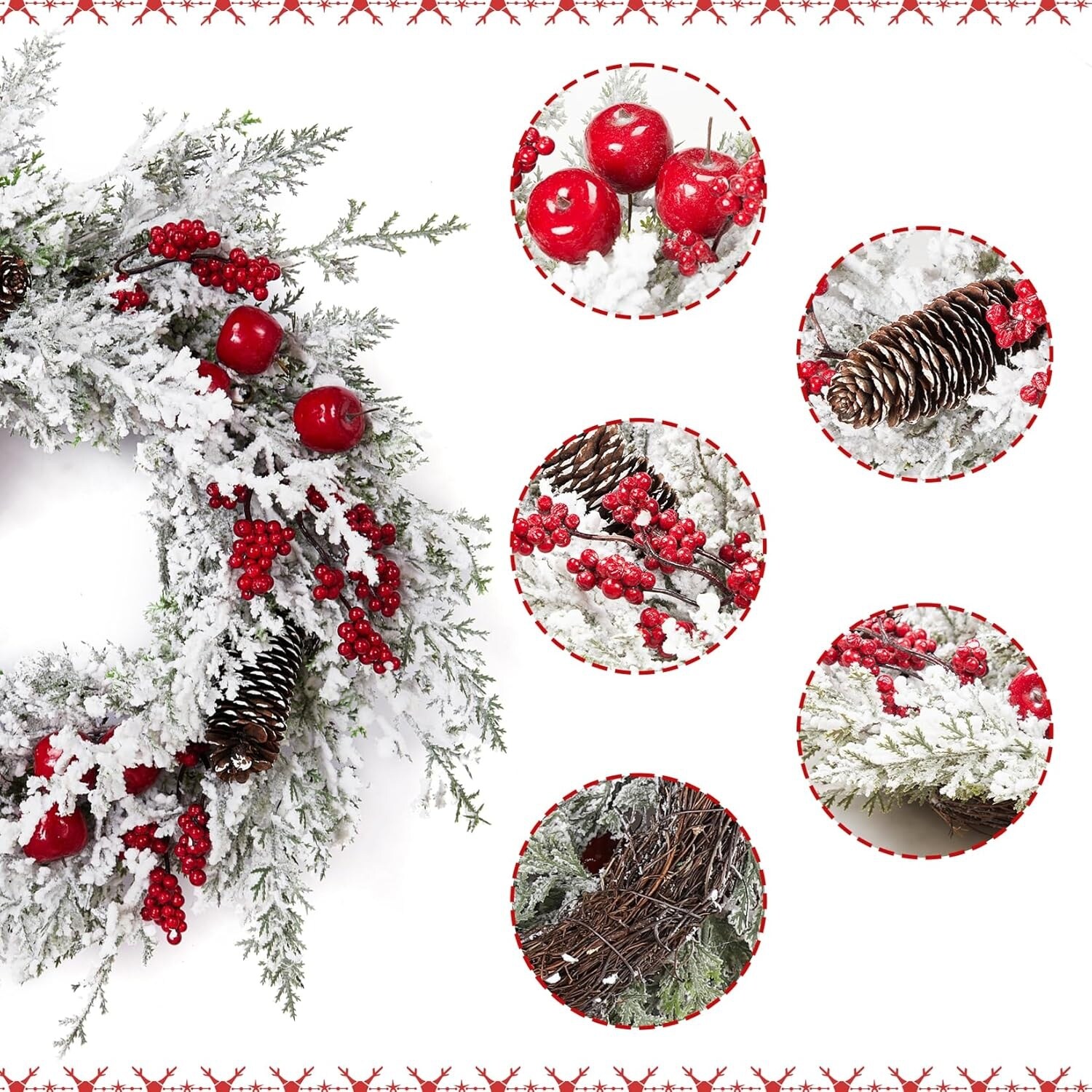 Garvee LSHQQPHO-0Z37RC24 Artificial-Christmas-Garland - View #3