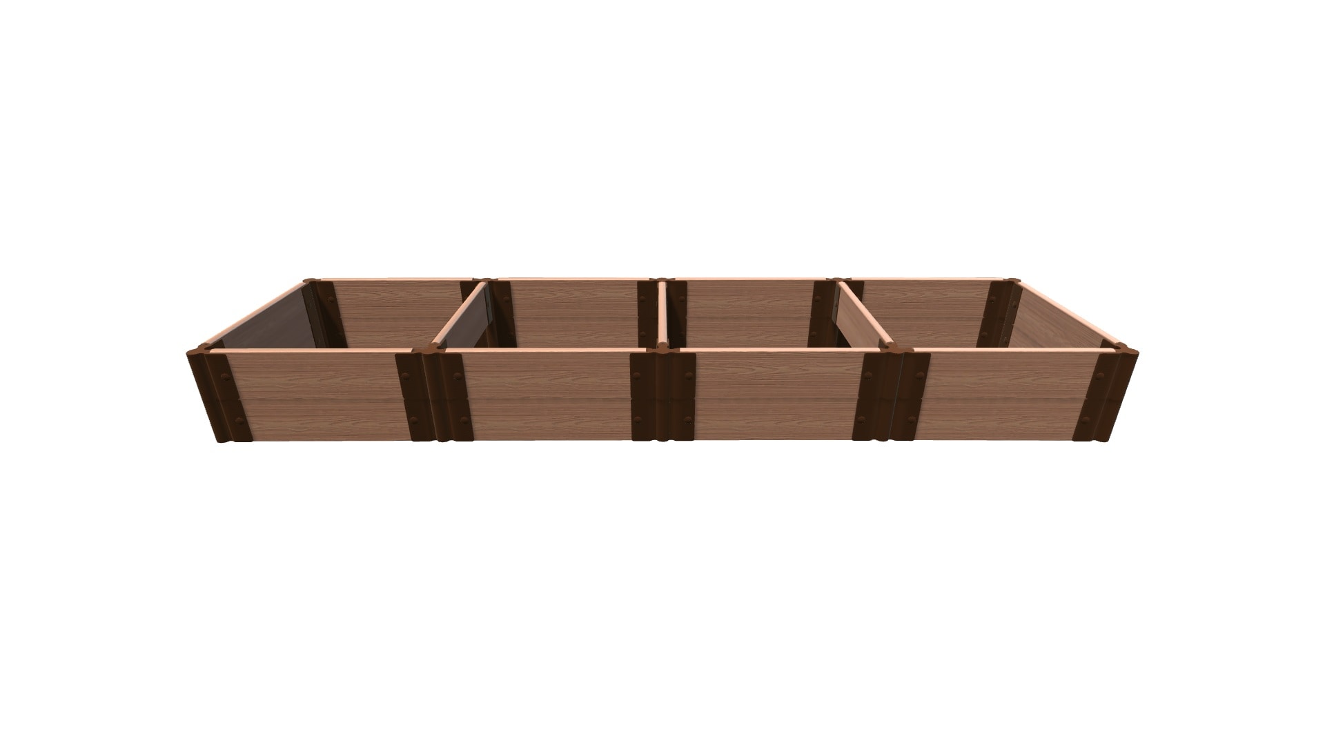 Frame It All 200002098 24-in W x 96-in L x 11-in H Classic Sienna Composite Raised Garden Bed