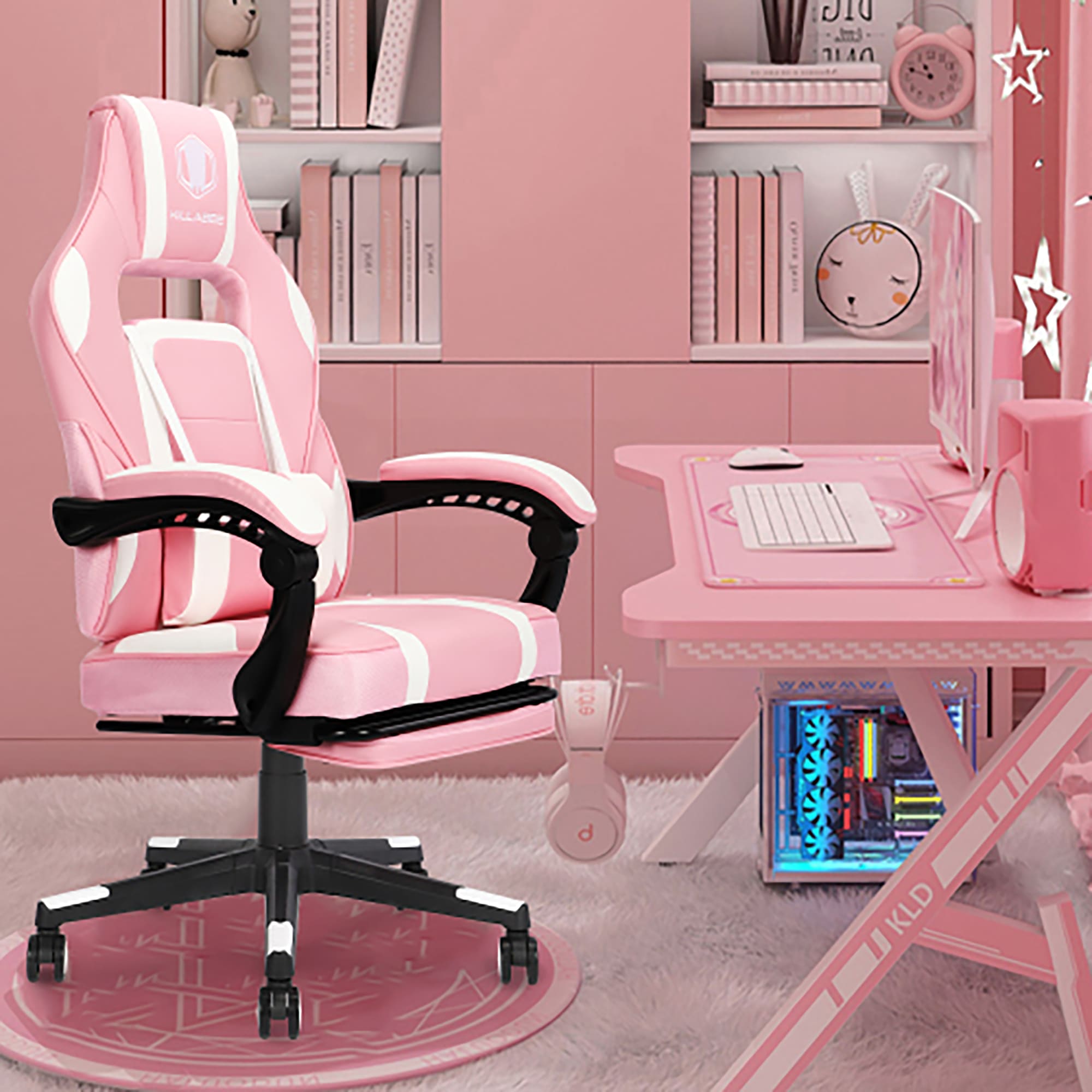 Tilted Under Desk Foot Rest, Ergonomic Portable Foot Stool - Designed to  Support Your Legs, Improving Sitting Posture, Gaming (Color : Pink, Size 