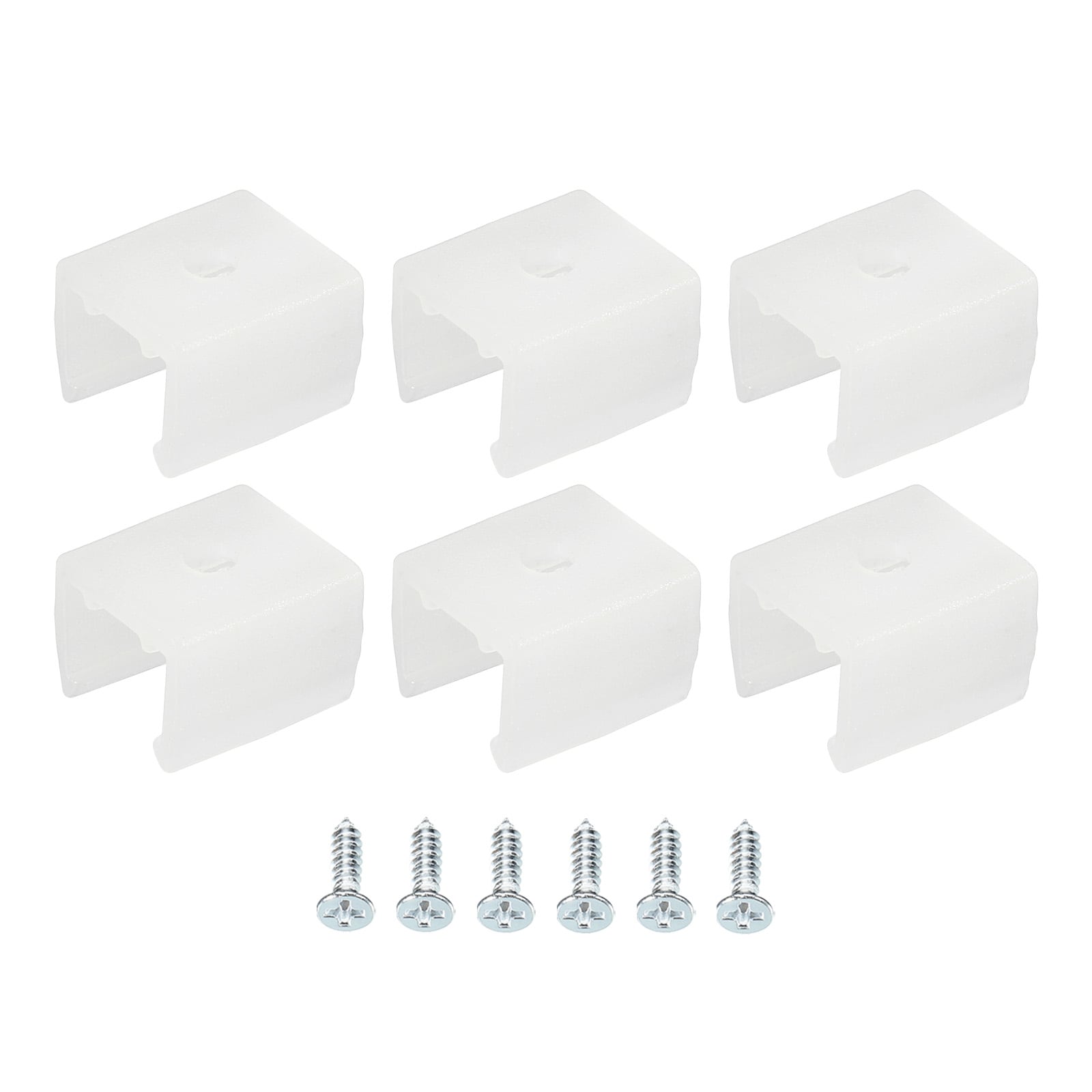 Unique Bargains 50 Sets Waterproof LED Strip Mounting Clips Holder Mounting Bracket Support Fixing Clamps Fit 8mm to 10mm Silicone LED Strip Lighting Translucent