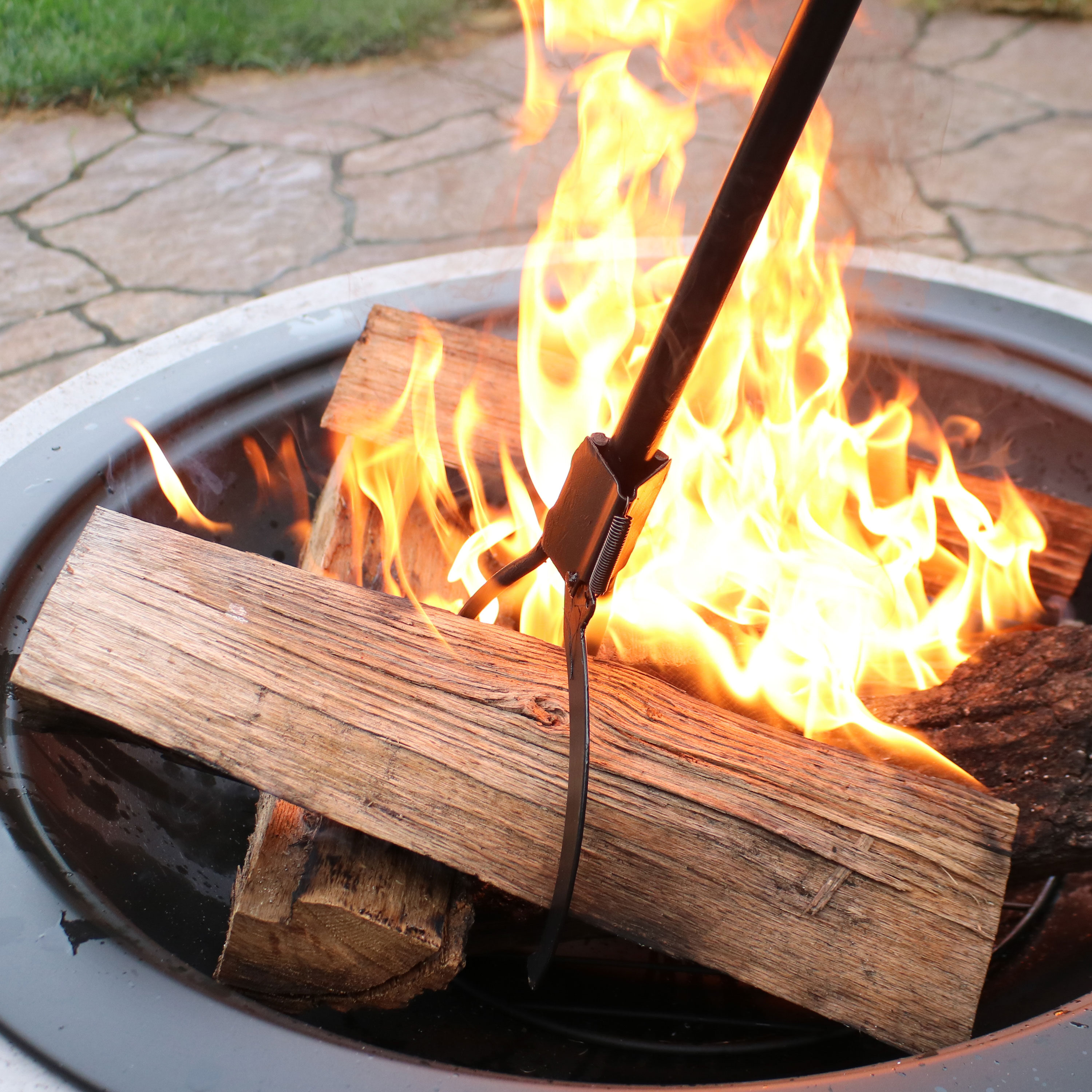 Sunnydaze Decor SM-LG101 Black Steel Fire Pit Poker/Tongs