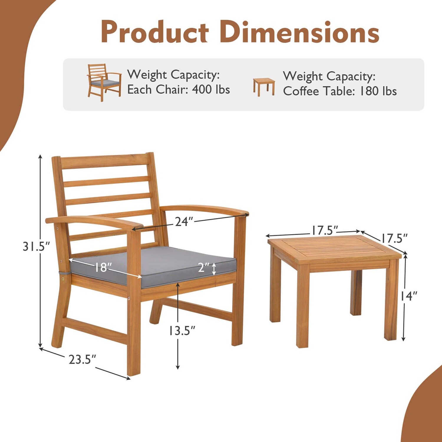 Costway HCST00818 Patio-Conversation-Sets - View #3