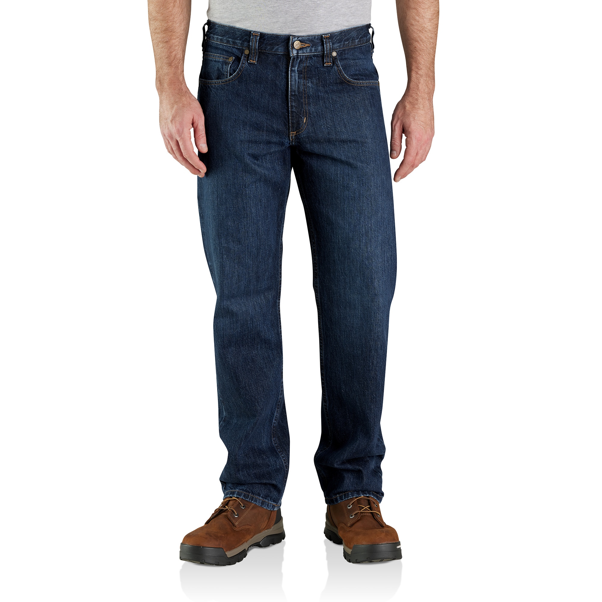 Carhartt Men's Relaxed Fit Deep Creek Denim (48 X 32) in the Pants ...