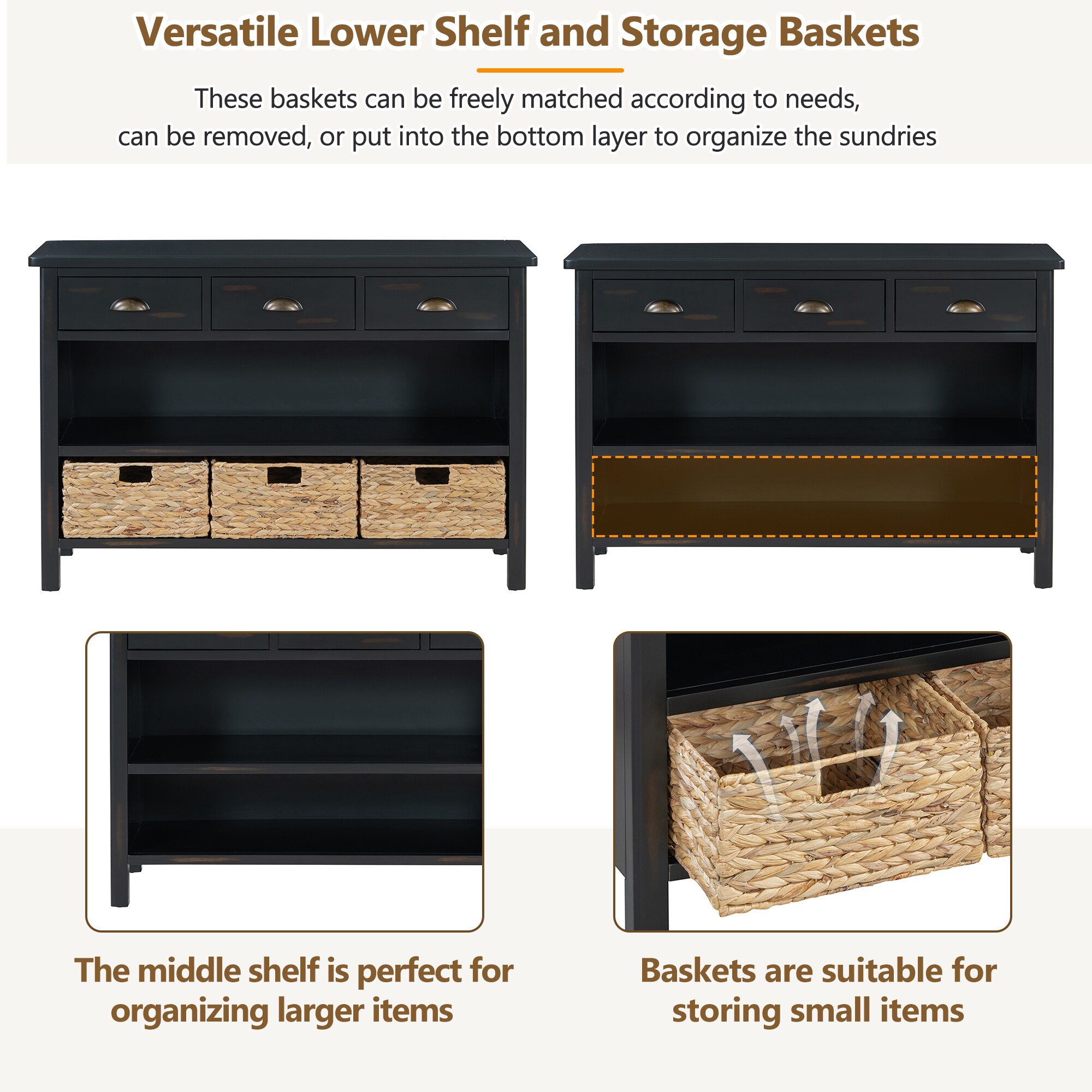 SINOFURN SYA330207BK Console-Sofa-Tables - View #12