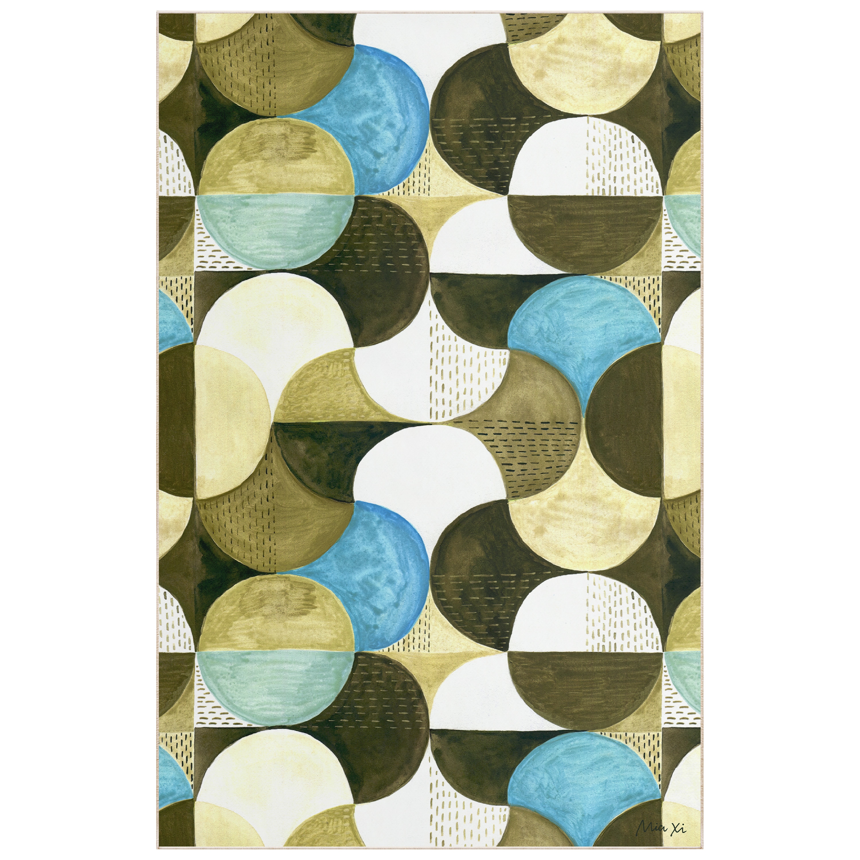 Empire Art Direct TDA-ICAP509-0508C2 5 x 8 (ft) Polyester Multi-Colored Rectangular Indoor Abstract Area rug