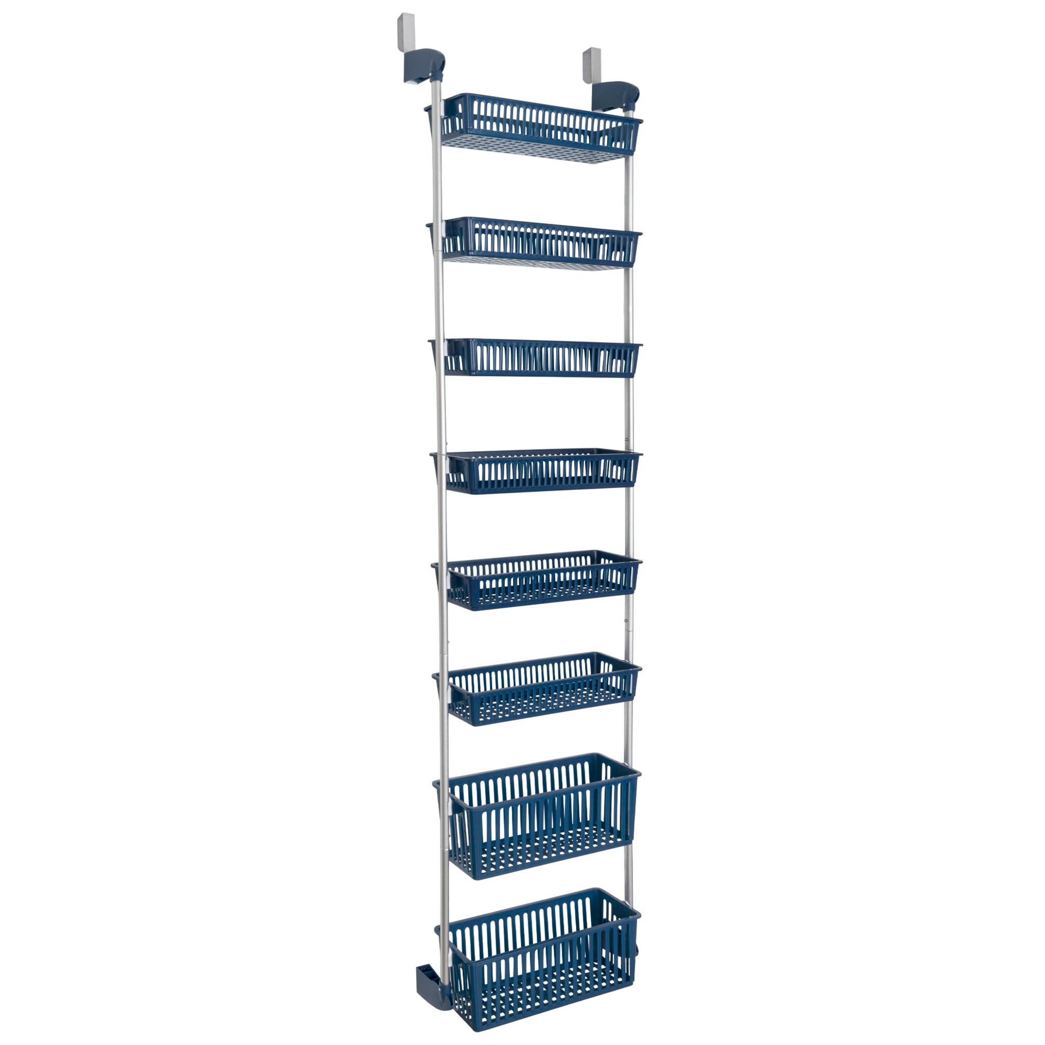 Over the Door Pantry Organizer, 8-Tier Adjustable Metal Baskets Pantry Door  Orga