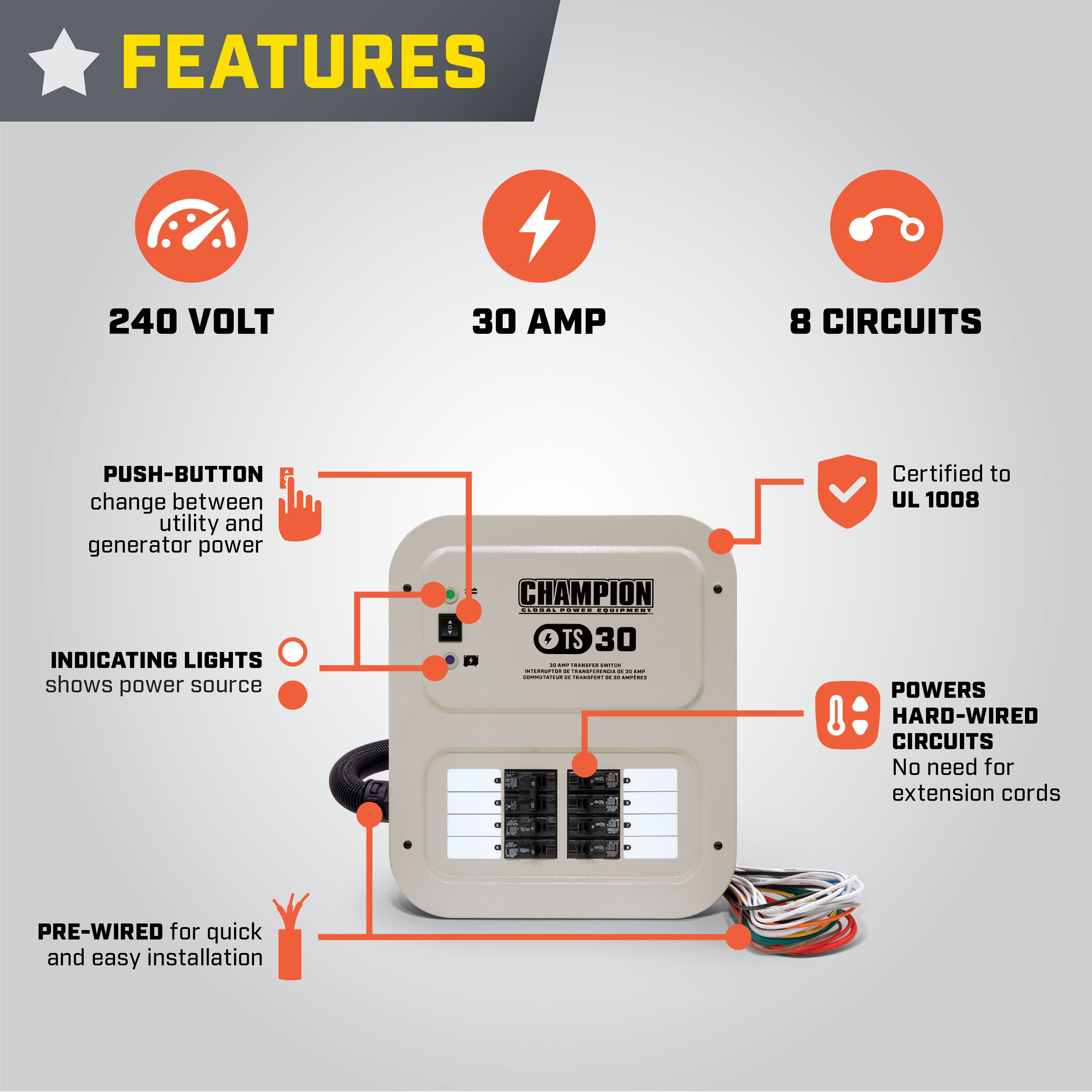 Champion Power Equipment 201192 Transfer-Switch-Kit - View #2